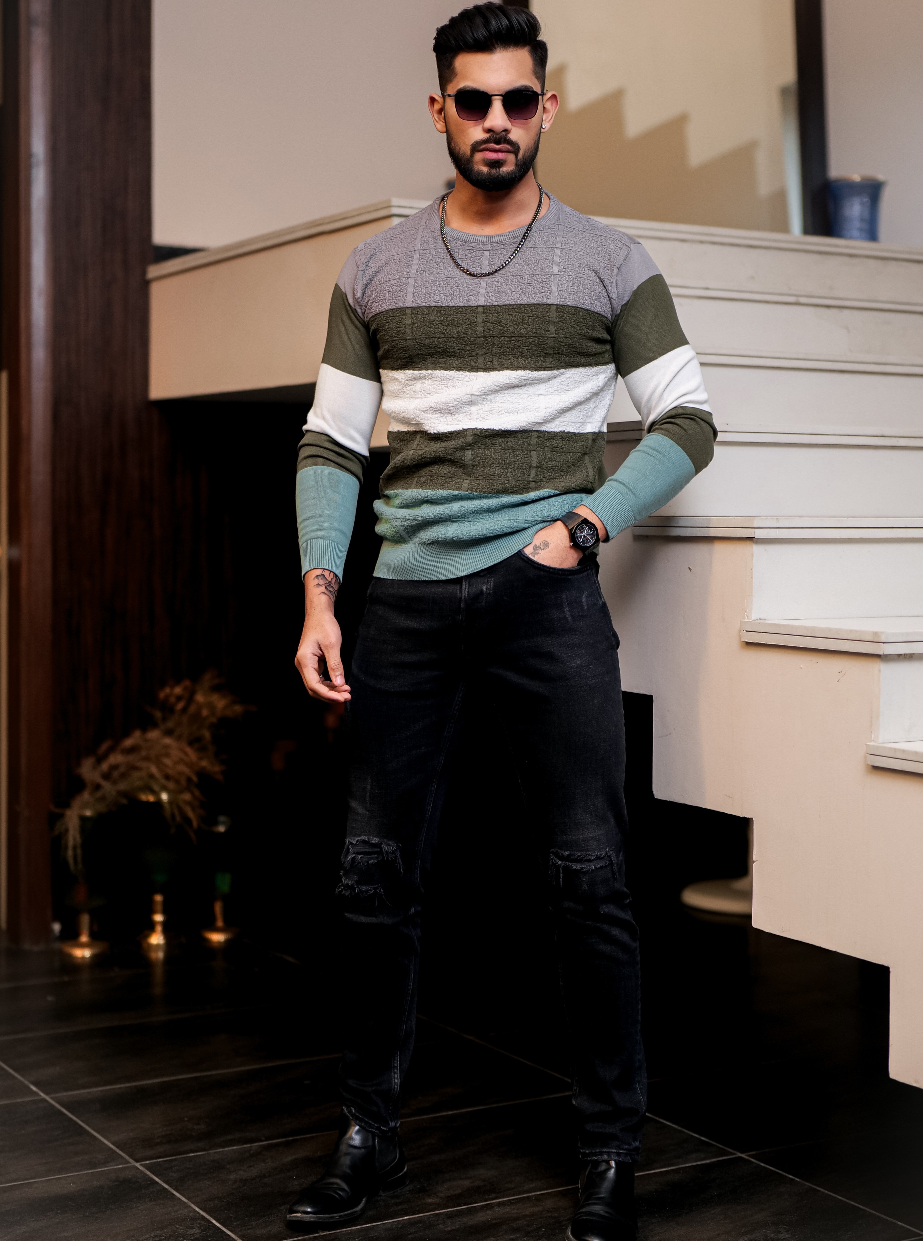 Multi Cotton Full Sleeve Premium T Shirt