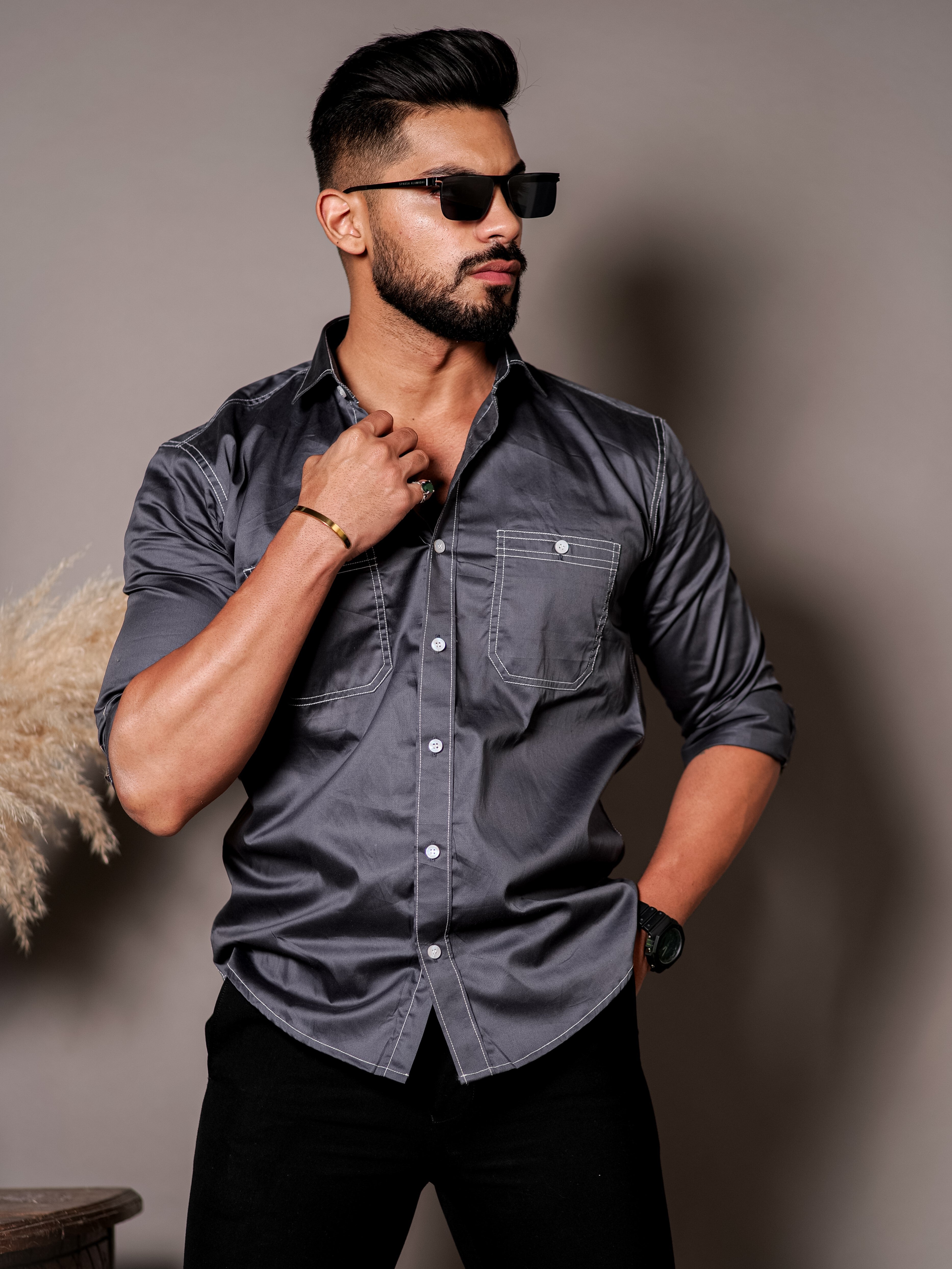 Black Suit Ash Grey Shirts The Formal Club Ash Grey Black Comfort