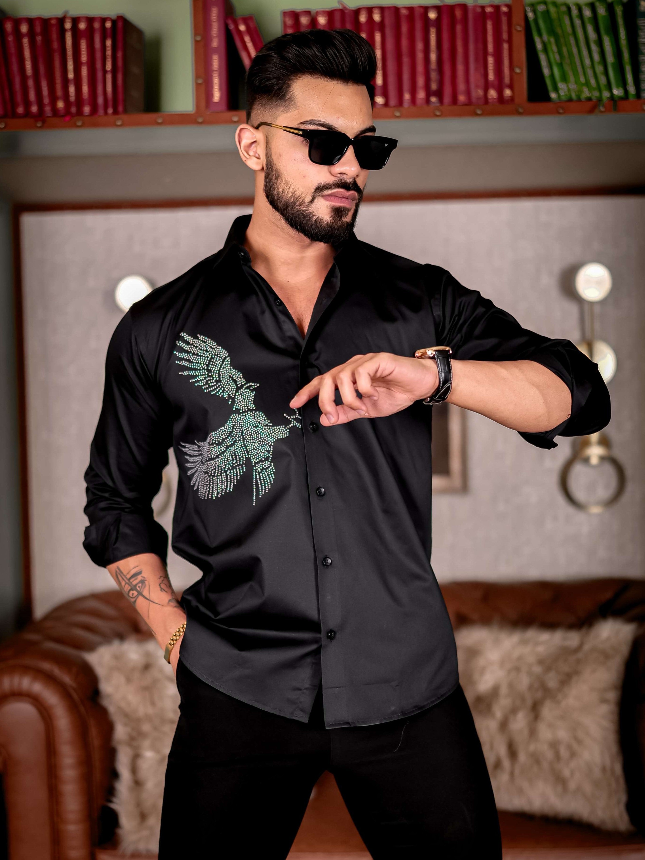 Black Shirt Design Evening Wear Shirts Best Party Wear Black Shirt