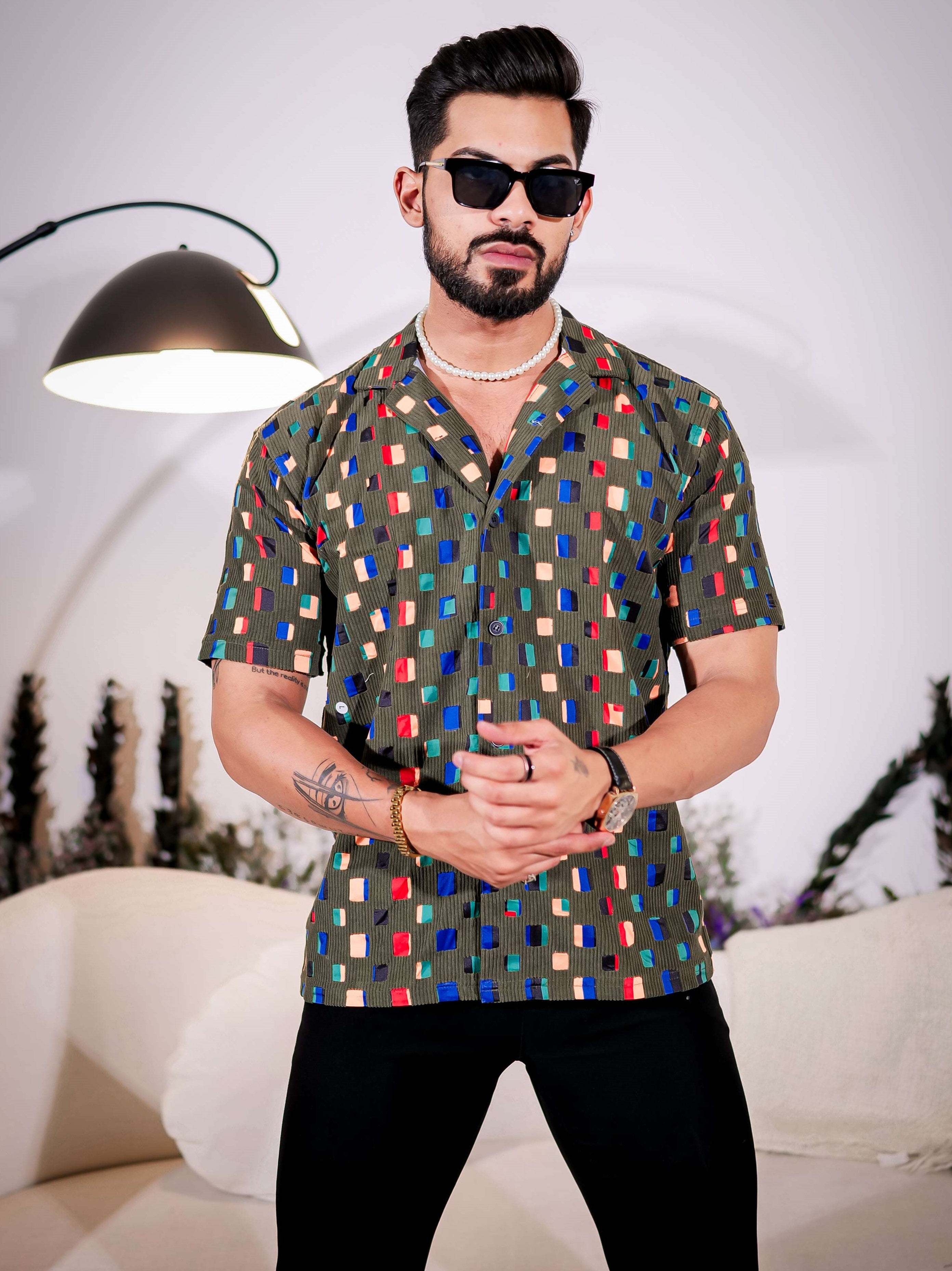Green Imported Half Sleeve Premium Shirt for Men's