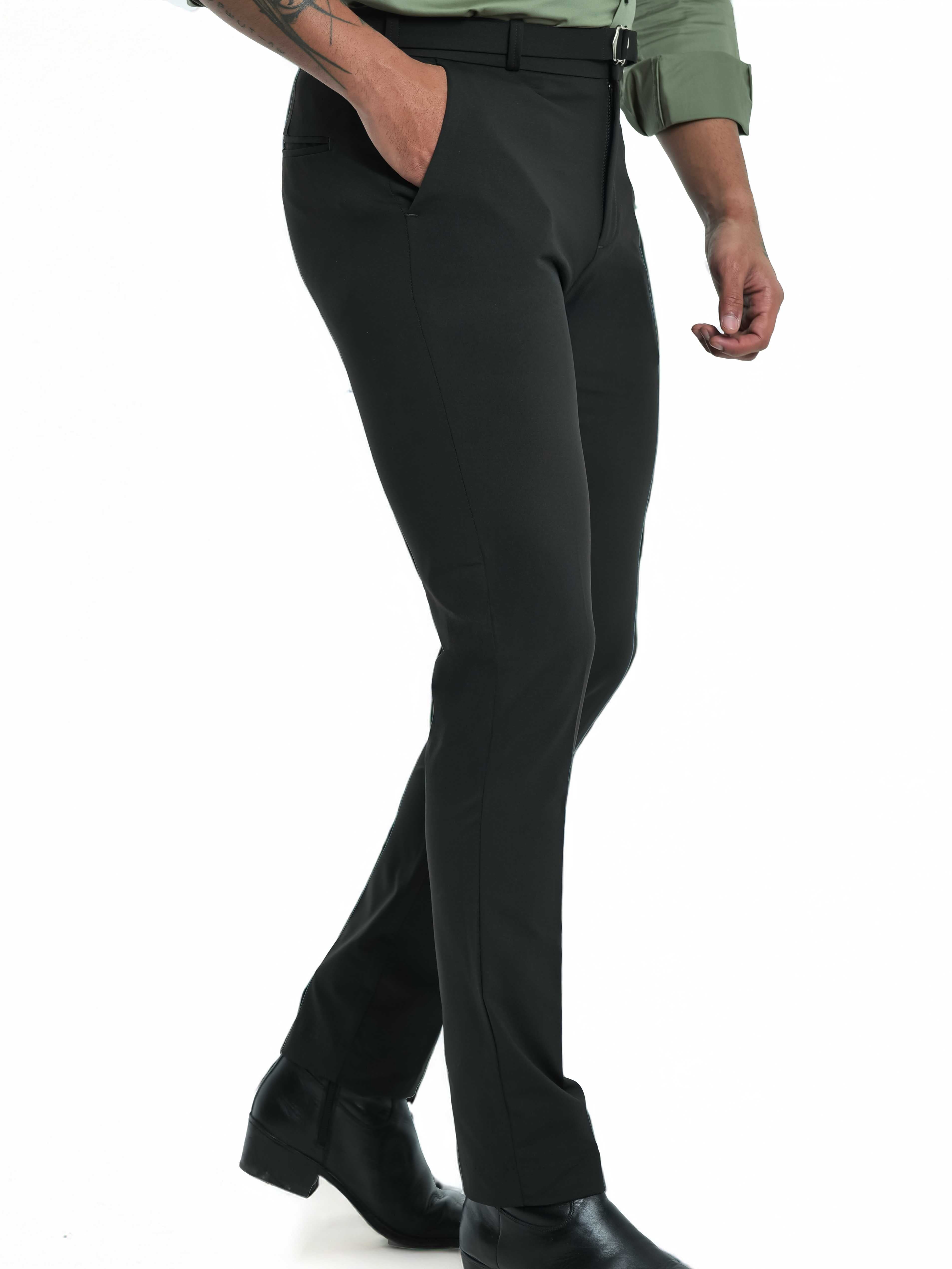 Foomer Designer Gurkha Dark Green Trouser Pant For Men's