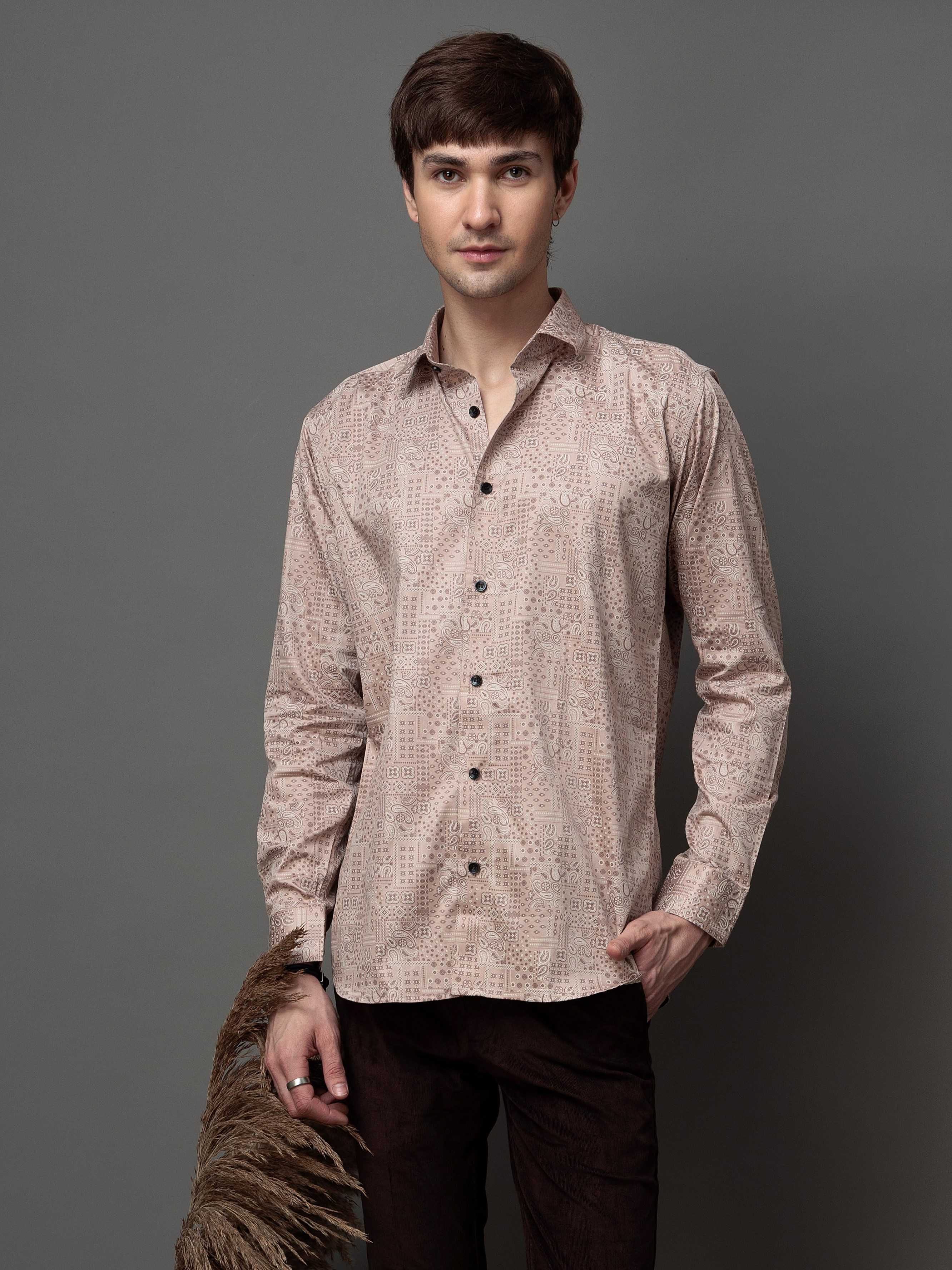 MAGENTO SATIN PREMIUM PRINTED CASUAL SHIRT FOR MEN'S