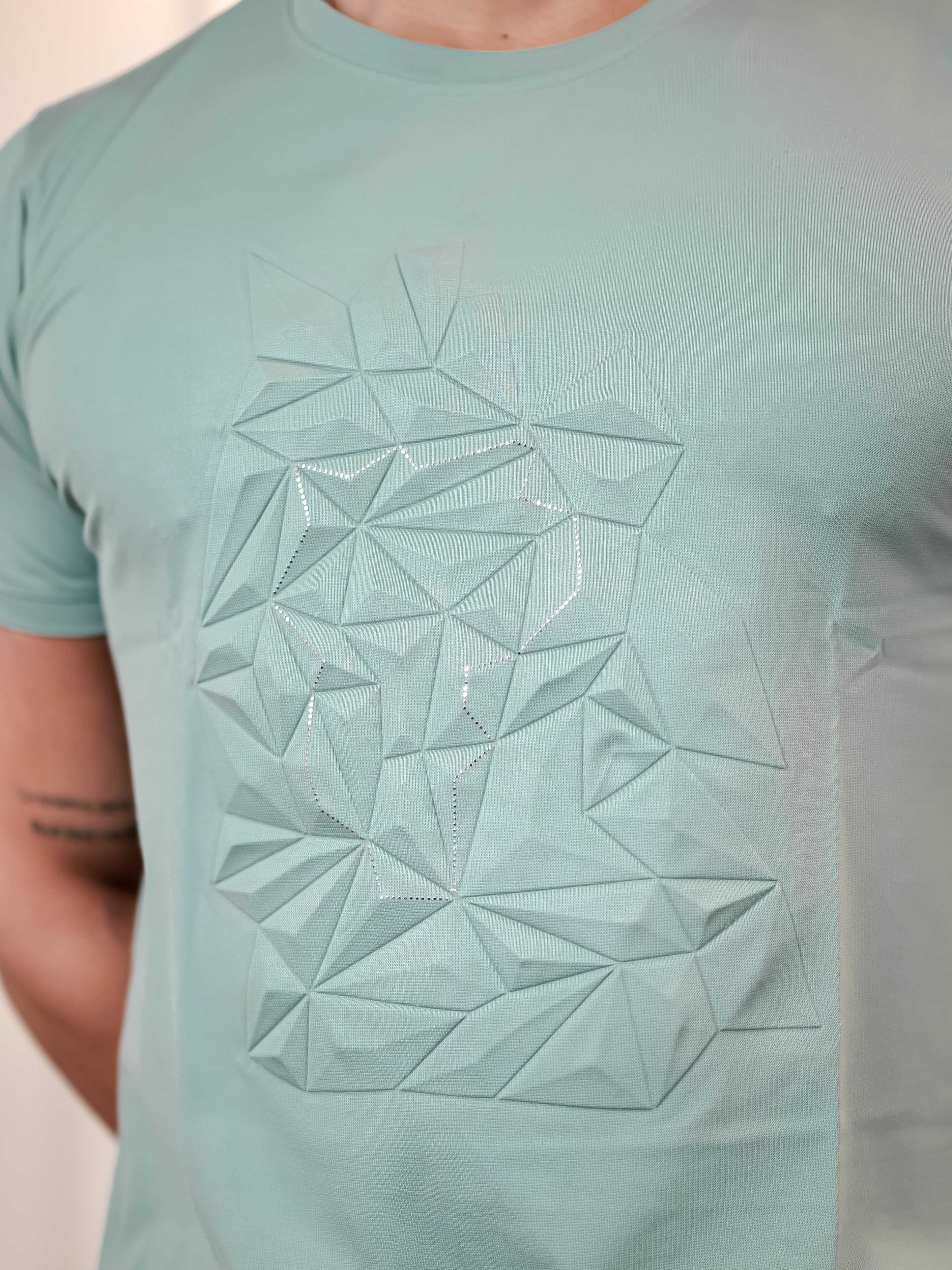 Light Green Round Neck Imported Cotton Half Sleeve Premium Designer T-Shirt