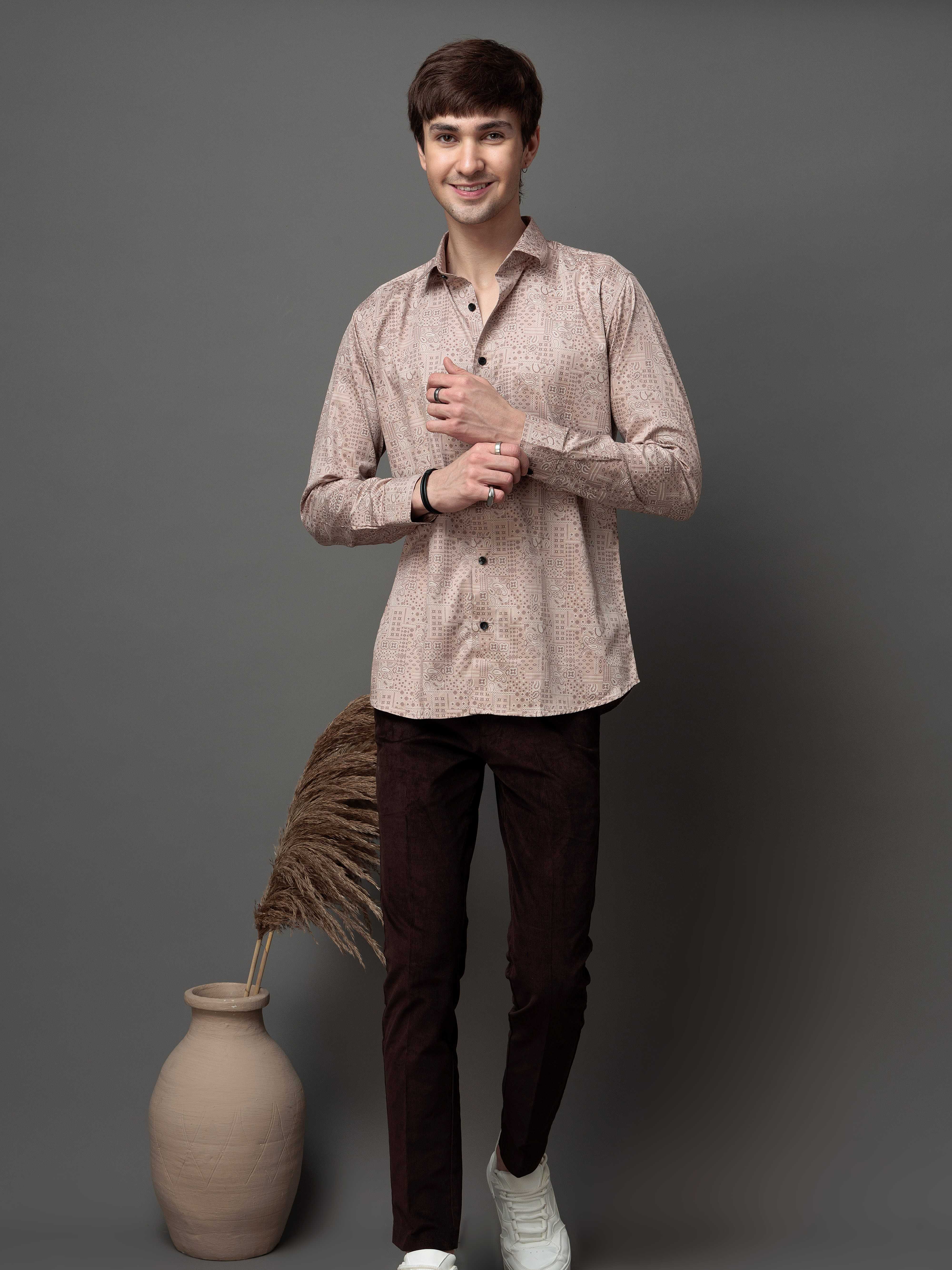 MAGENTO SATIN PREMIUM PRINTED CASUAL SHIRT FOR MEN'S