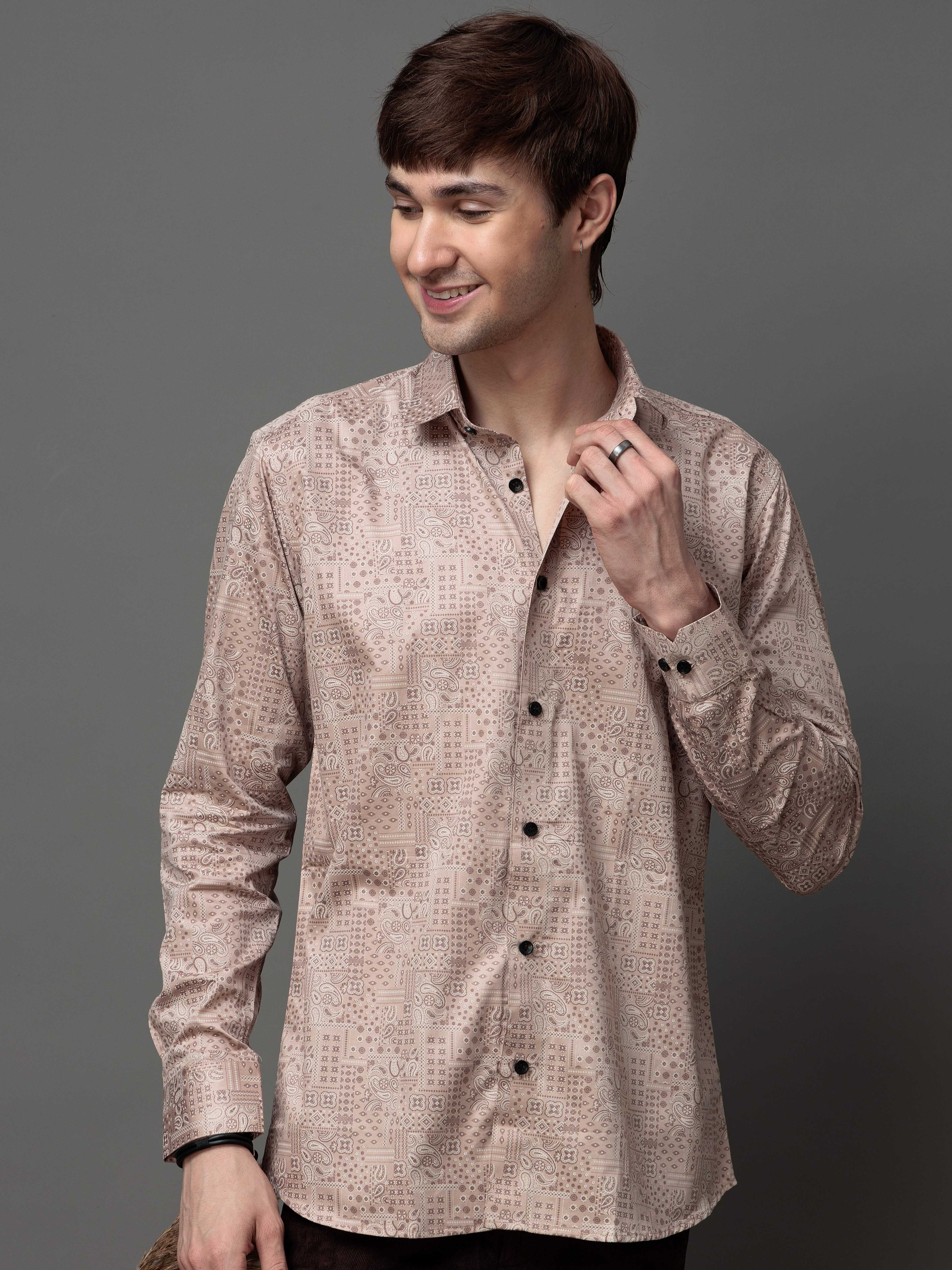 MAGENTO SATIN PREMIUM PRINTED CASUAL SHIRT FOR MEN'S