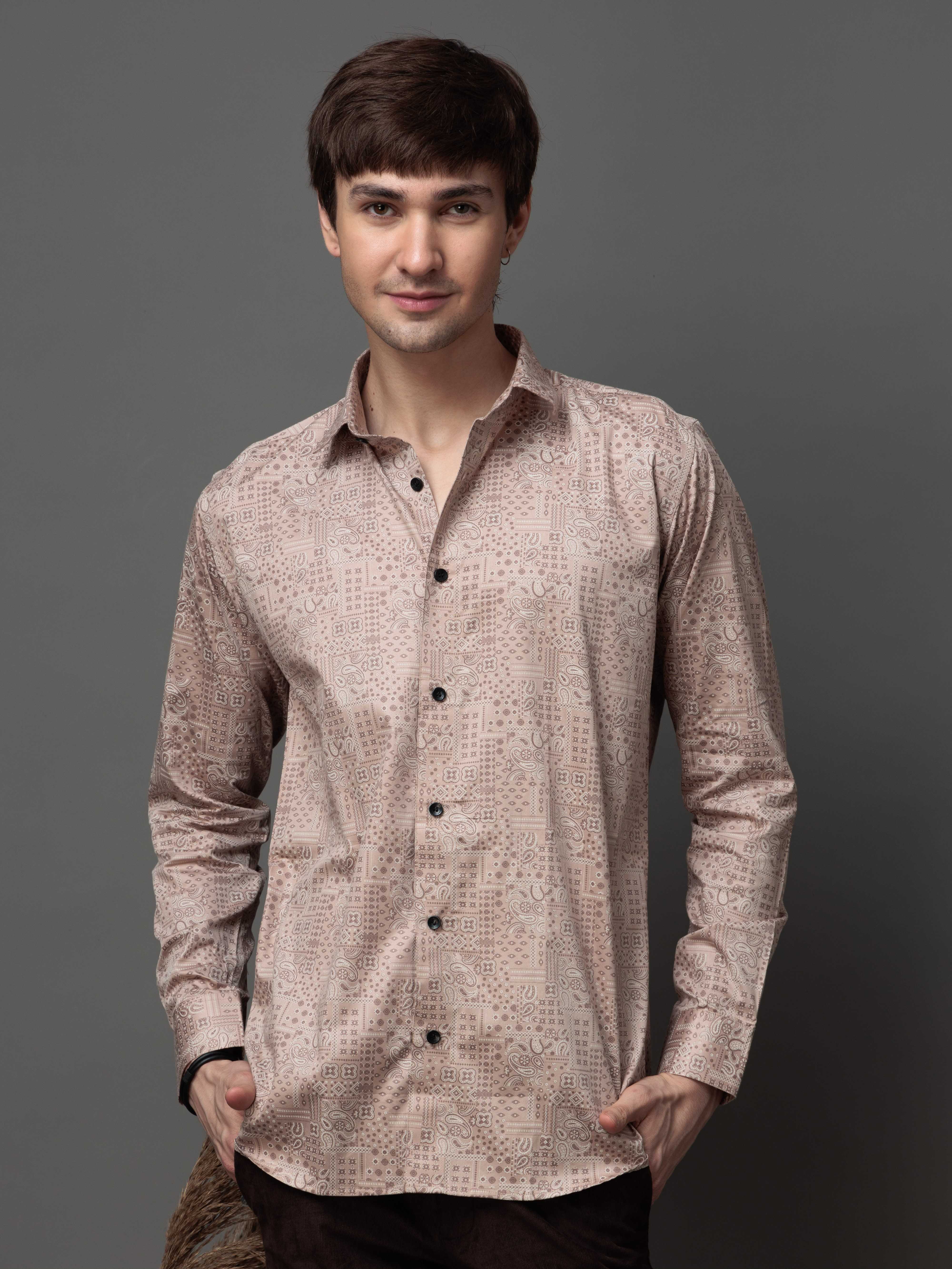 MAGENTO SATIN PREMIUM PRINTED CASUAL SHIRT FOR MEN'S