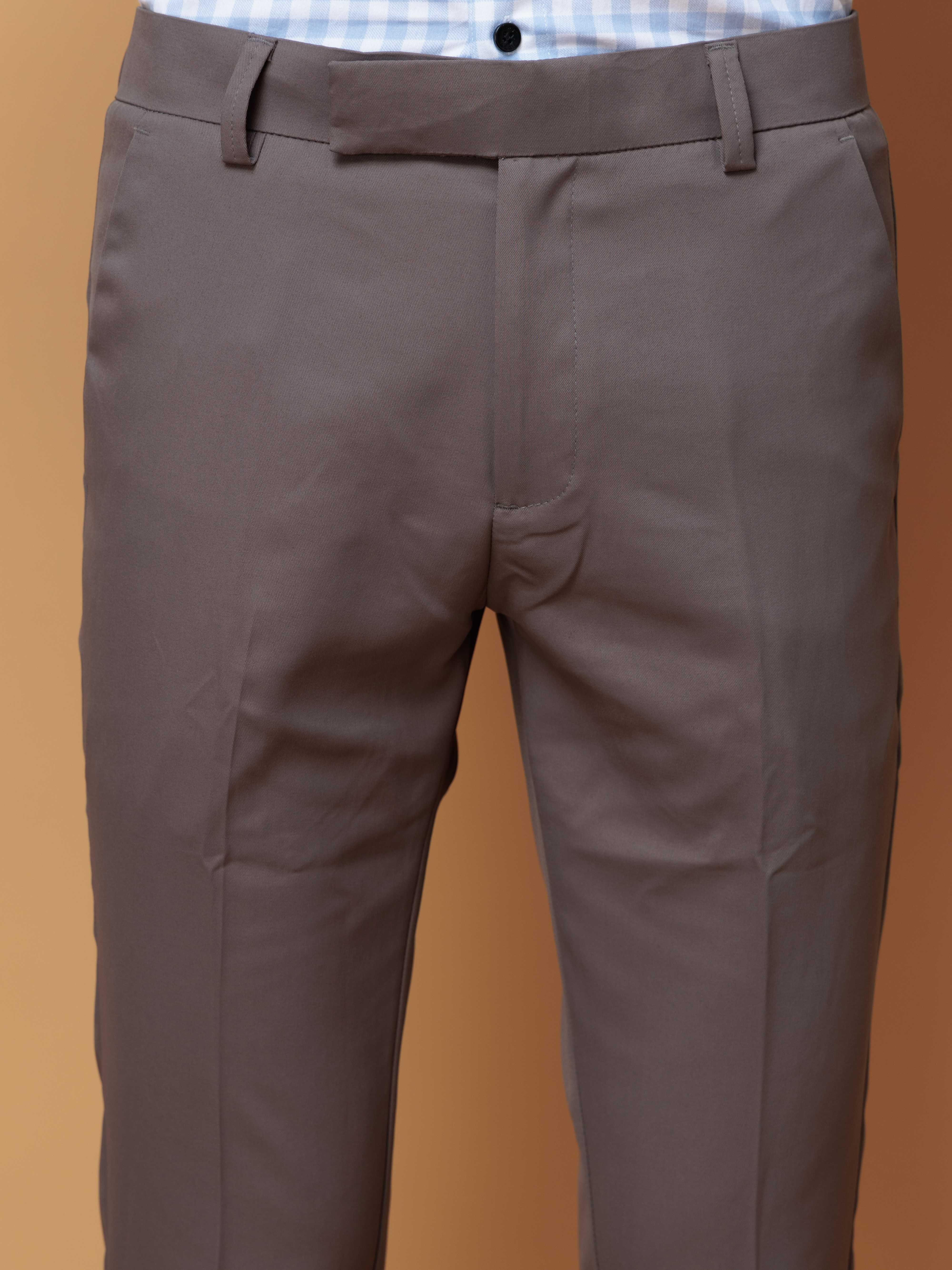 Foomer Formal Grey Pant For Men's
