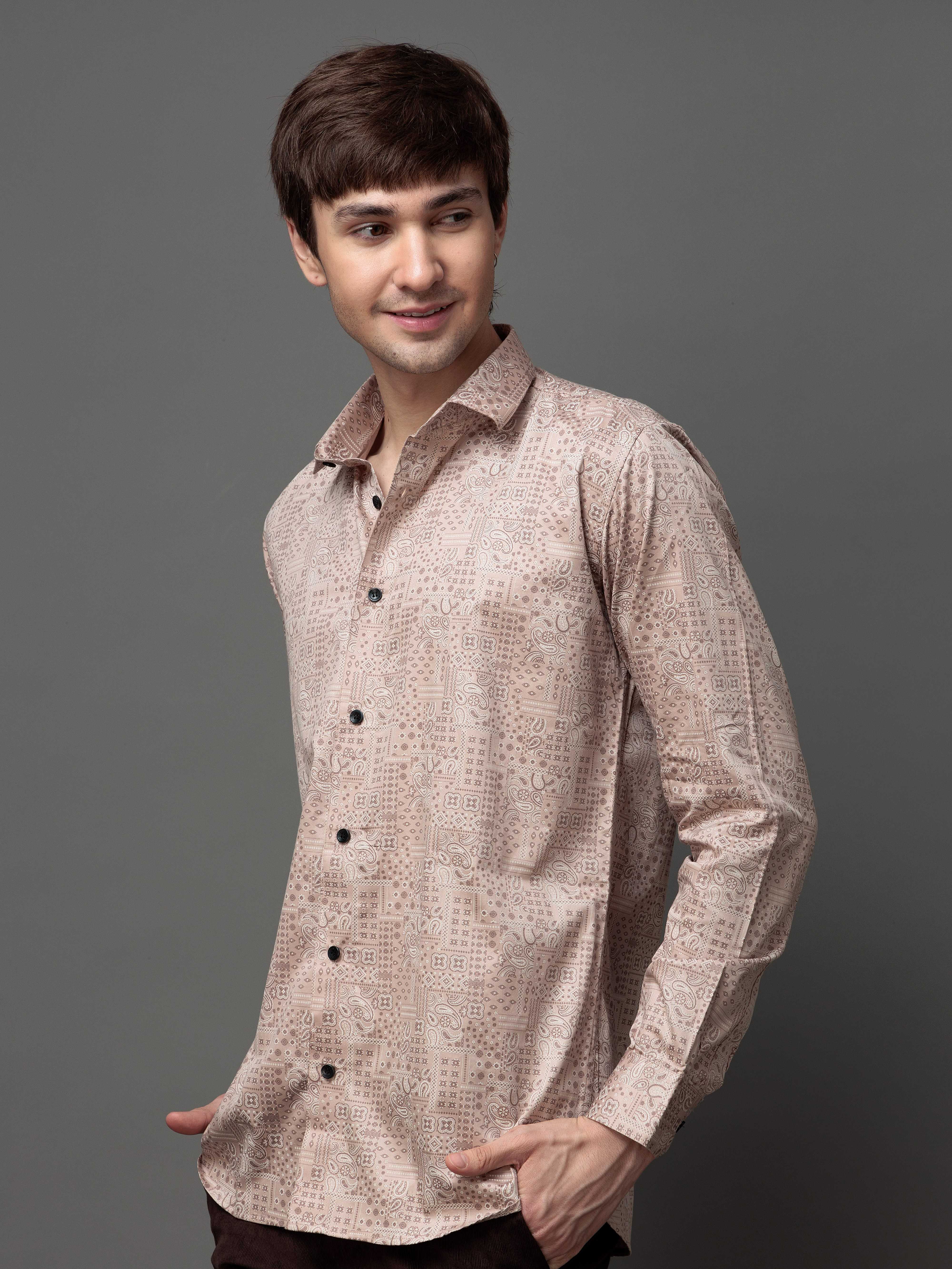 MAGENTO SATIN PREMIUM PRINTED CASUAL SHIRT FOR MEN'S
