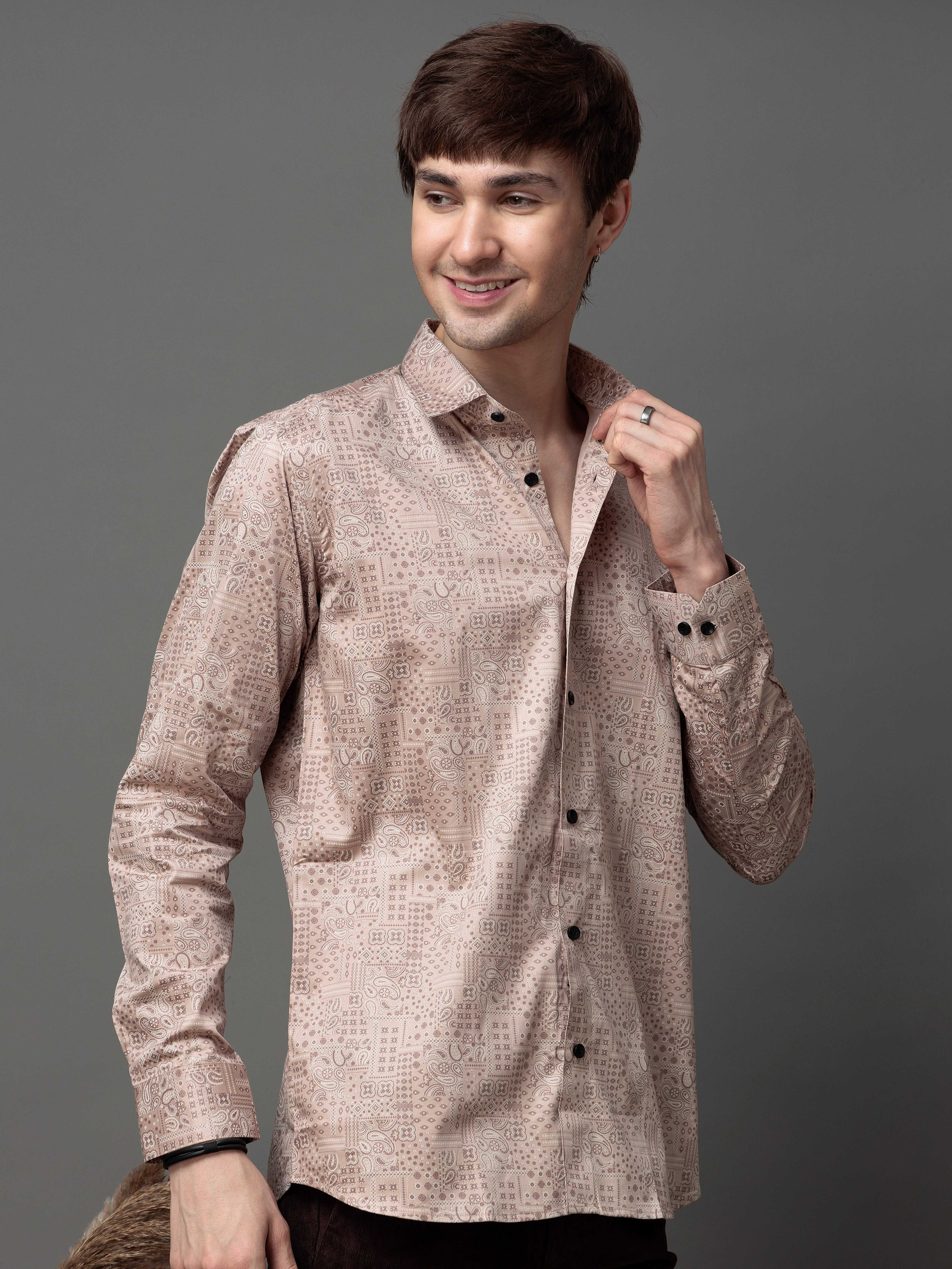 MAGENTO SATIN PREMIUM PRINTED CASUAL SHIRT FOR MEN'S