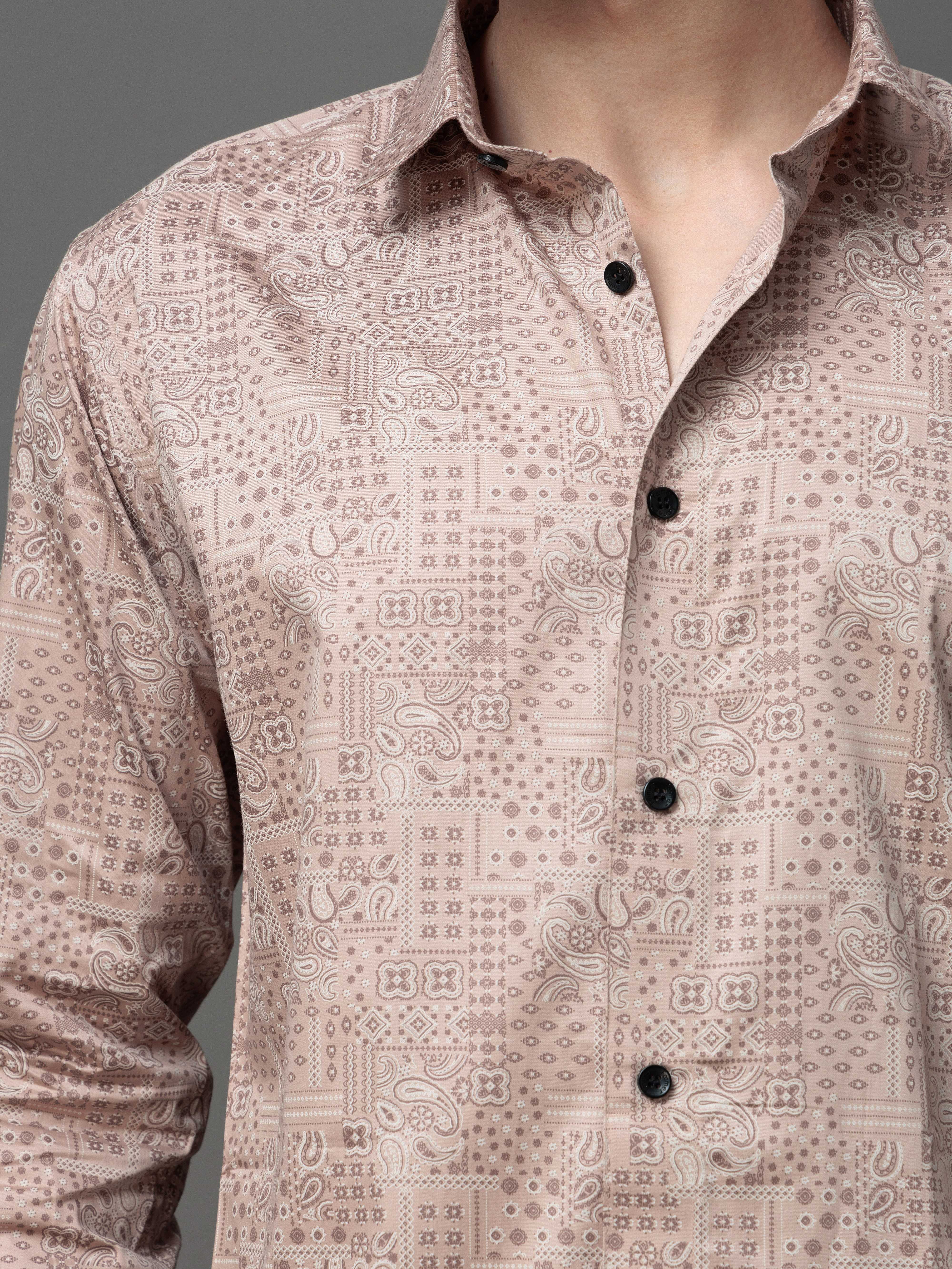 MAGENTO SATIN PREMIUM PRINTED CASUAL SHIRT FOR MEN'S