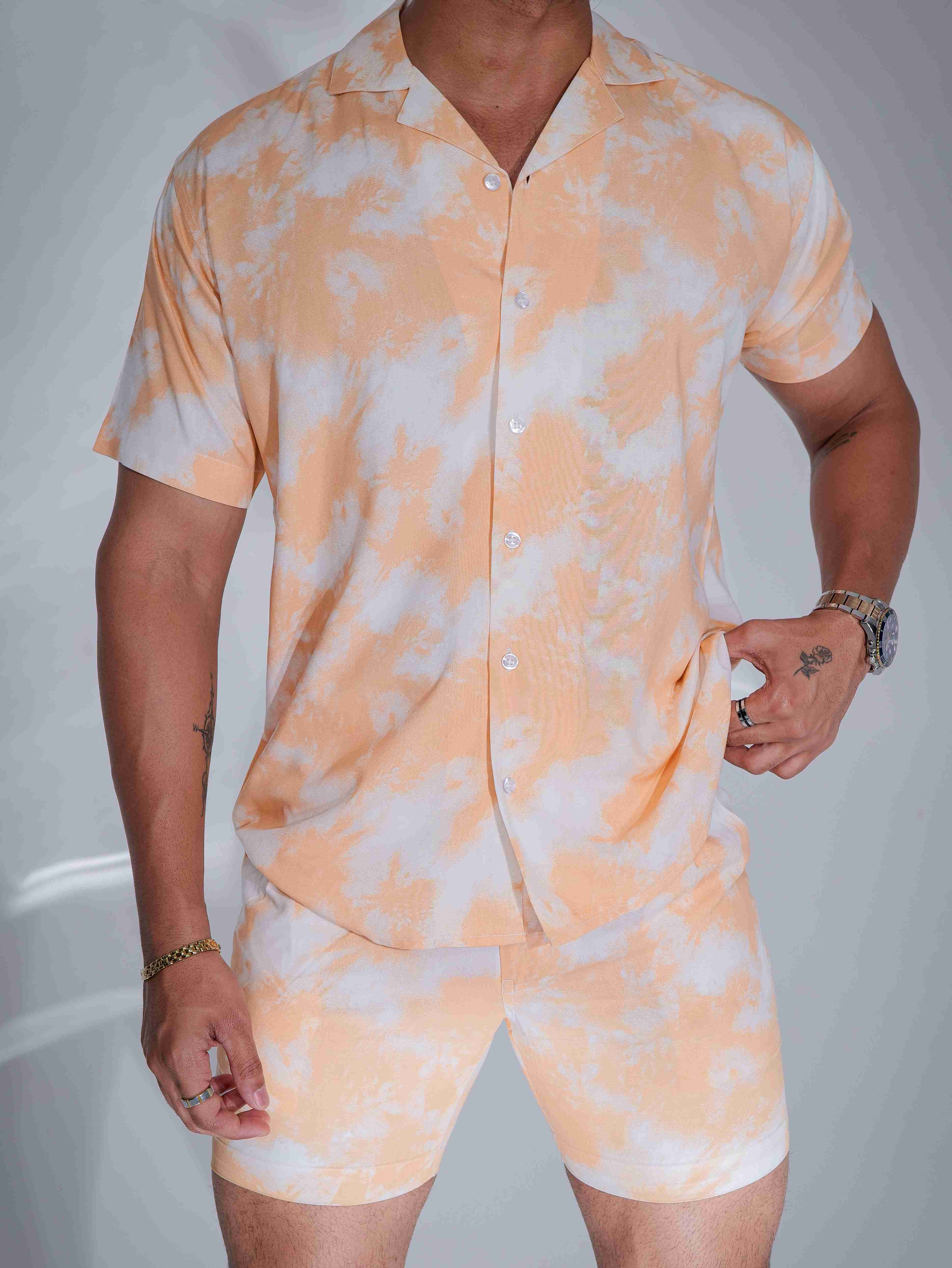 Peach Printed Co-Ords Set