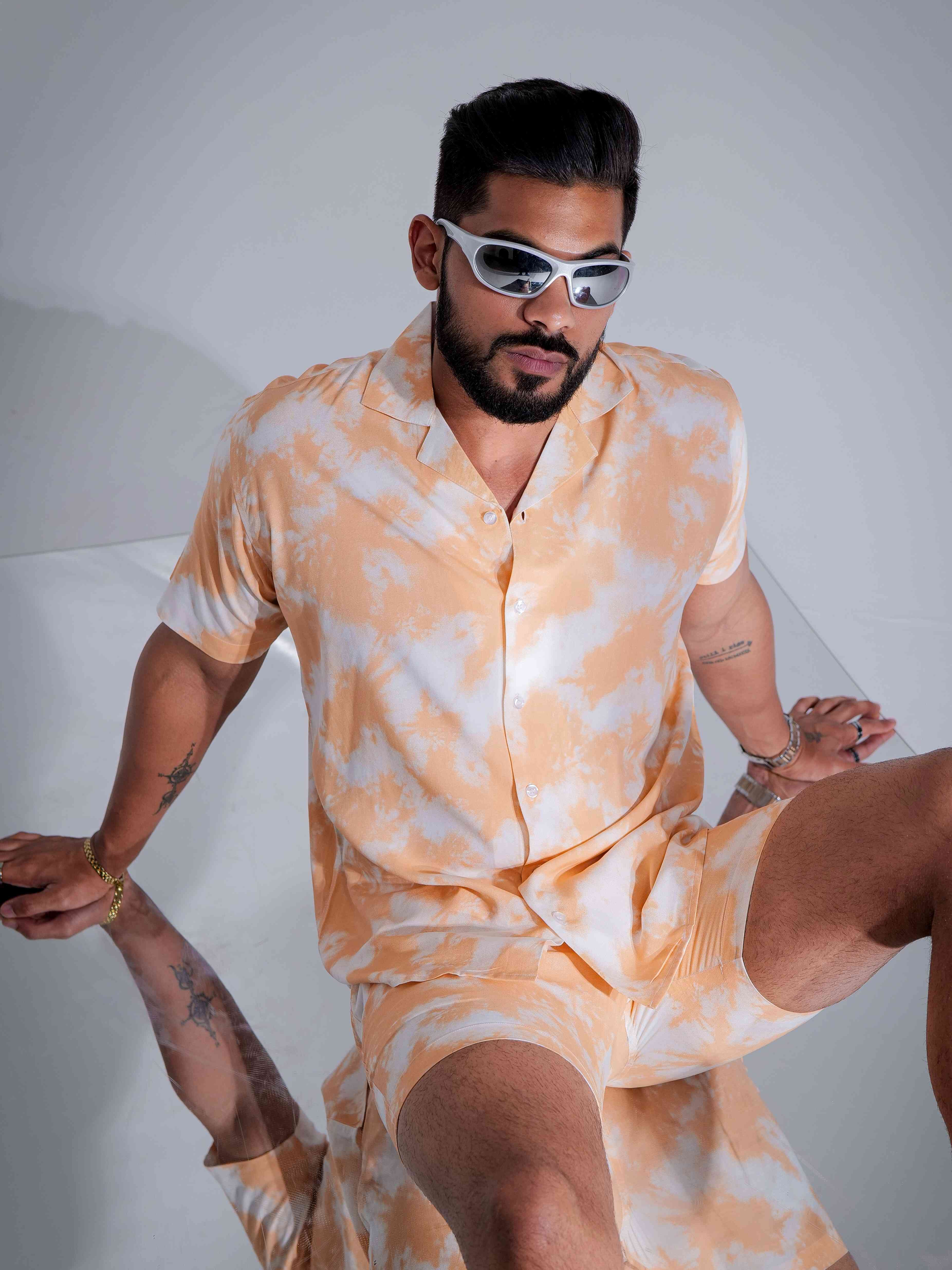 Peach Printed Co-Ords Set