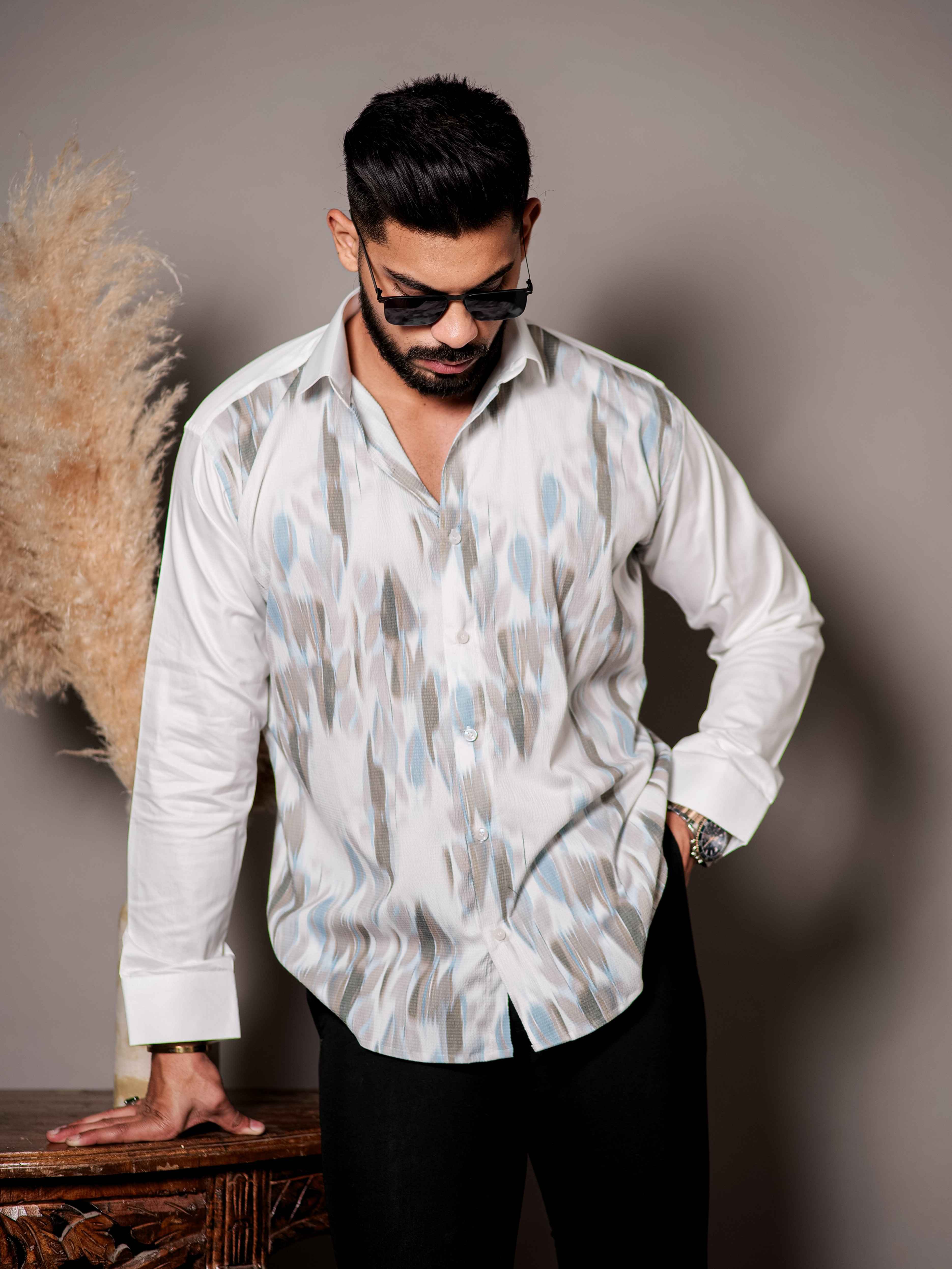 White Print Premium Shirt