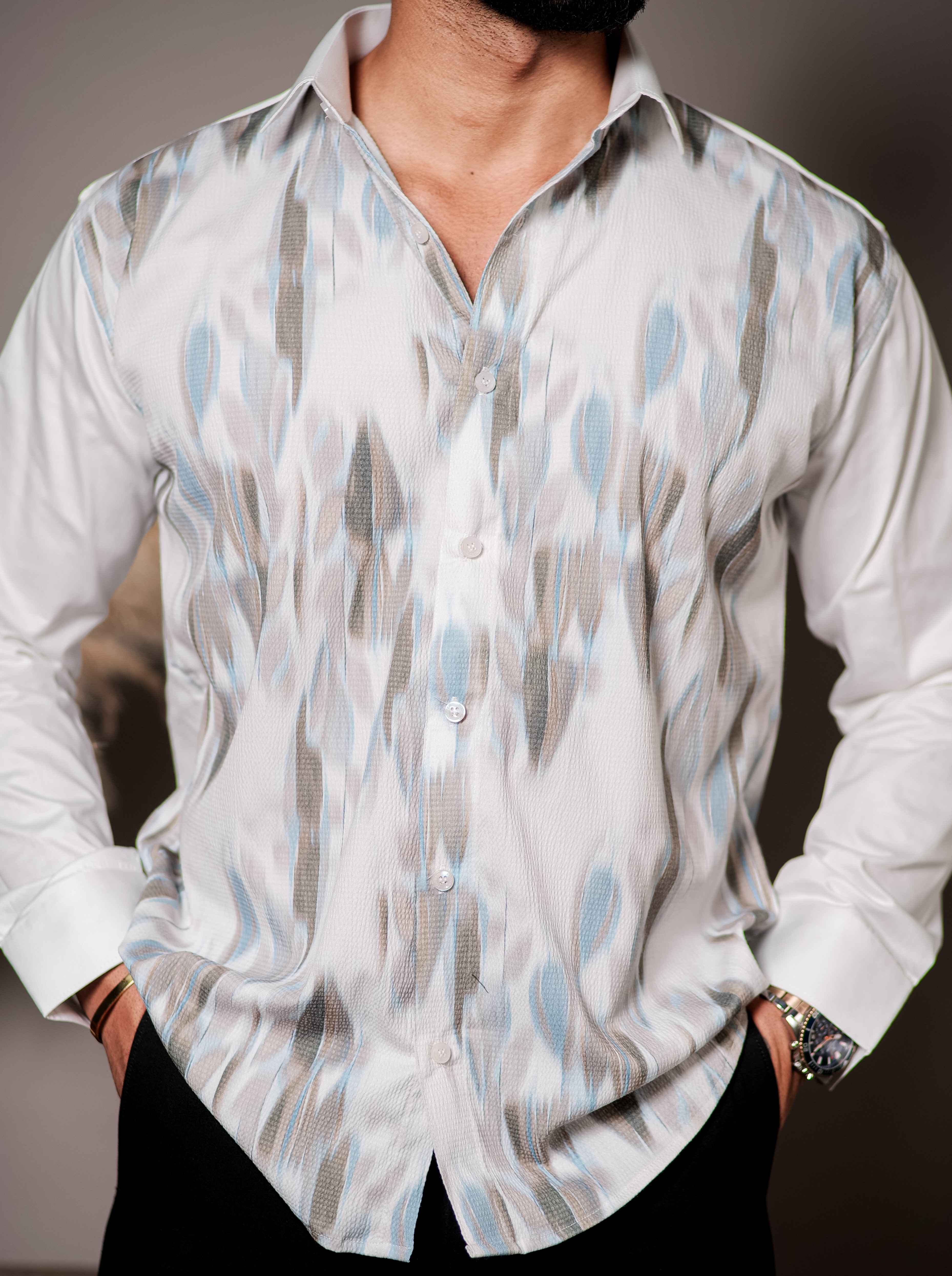 White Print Premium Shirt