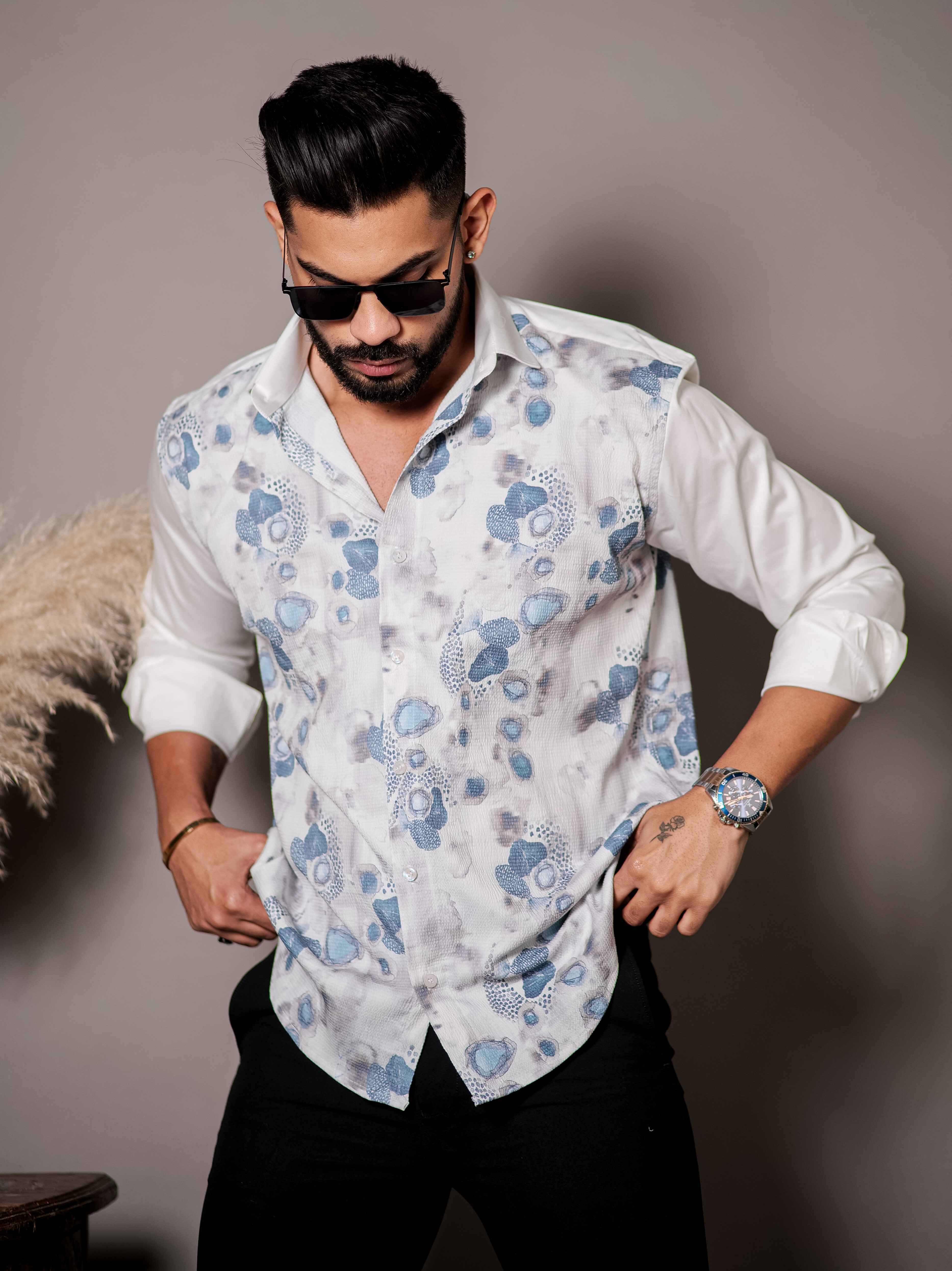 White Print Premium Shirt