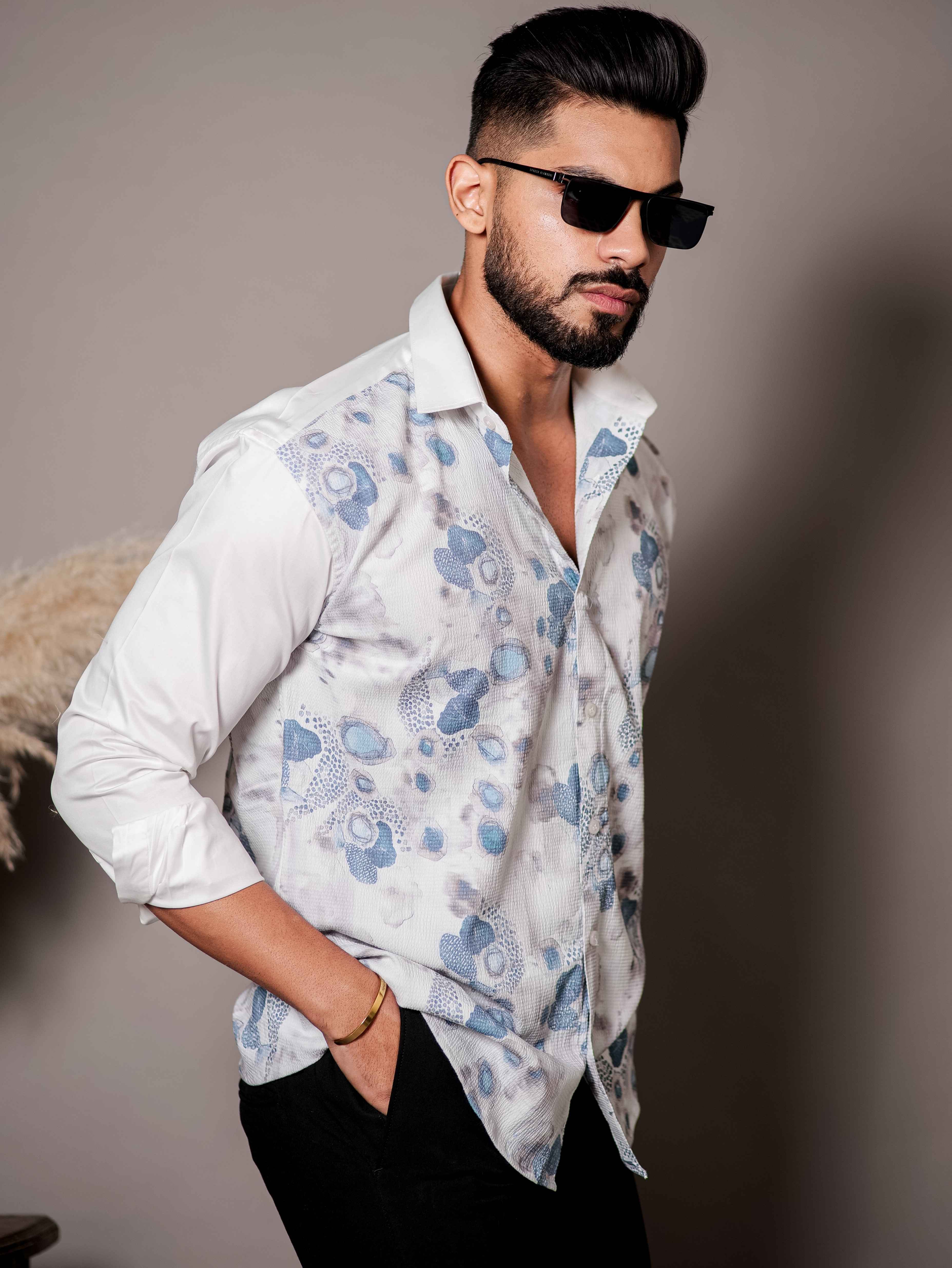 White Print Premium Shirt
