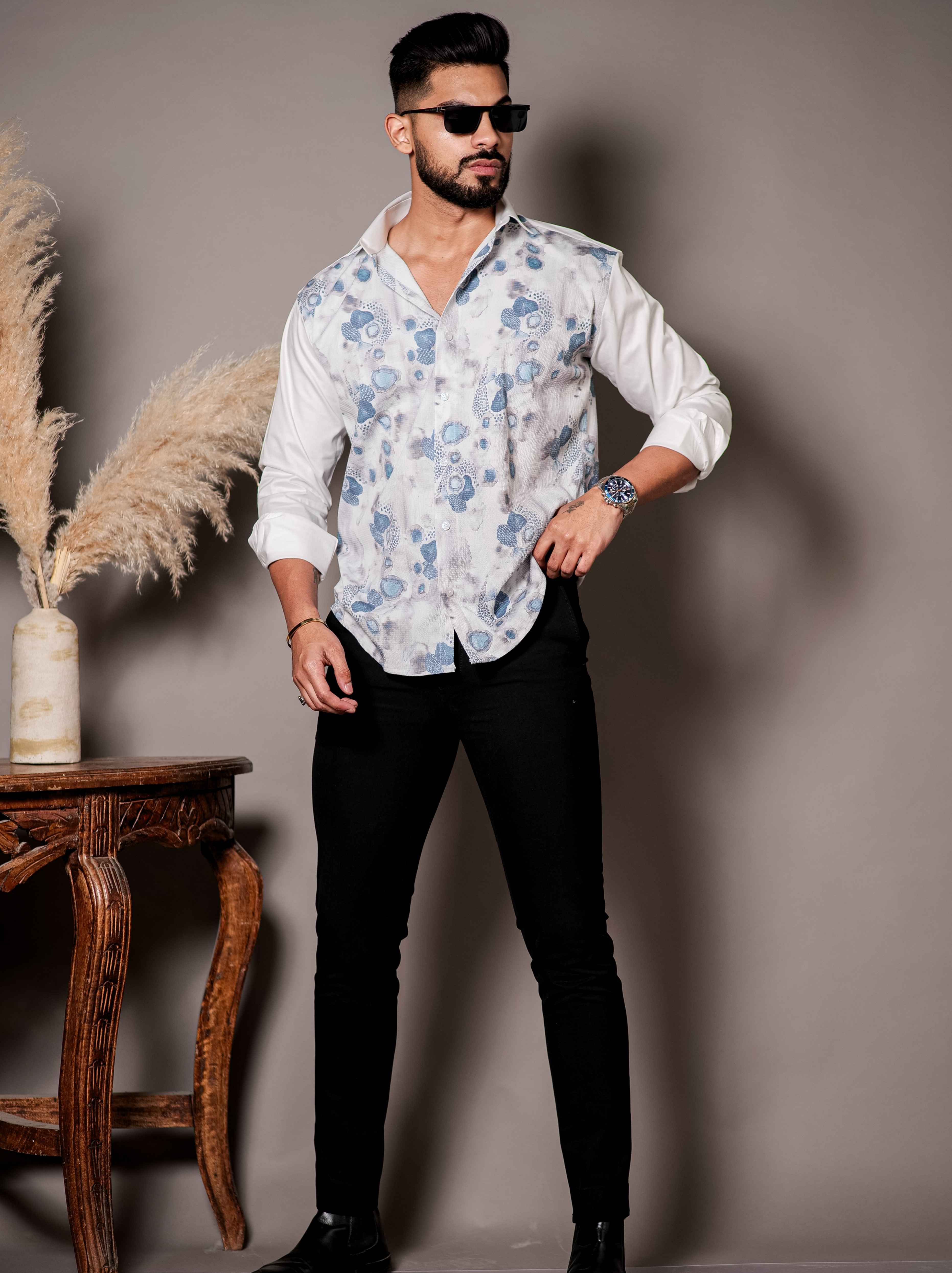 White Print Premium Shirt