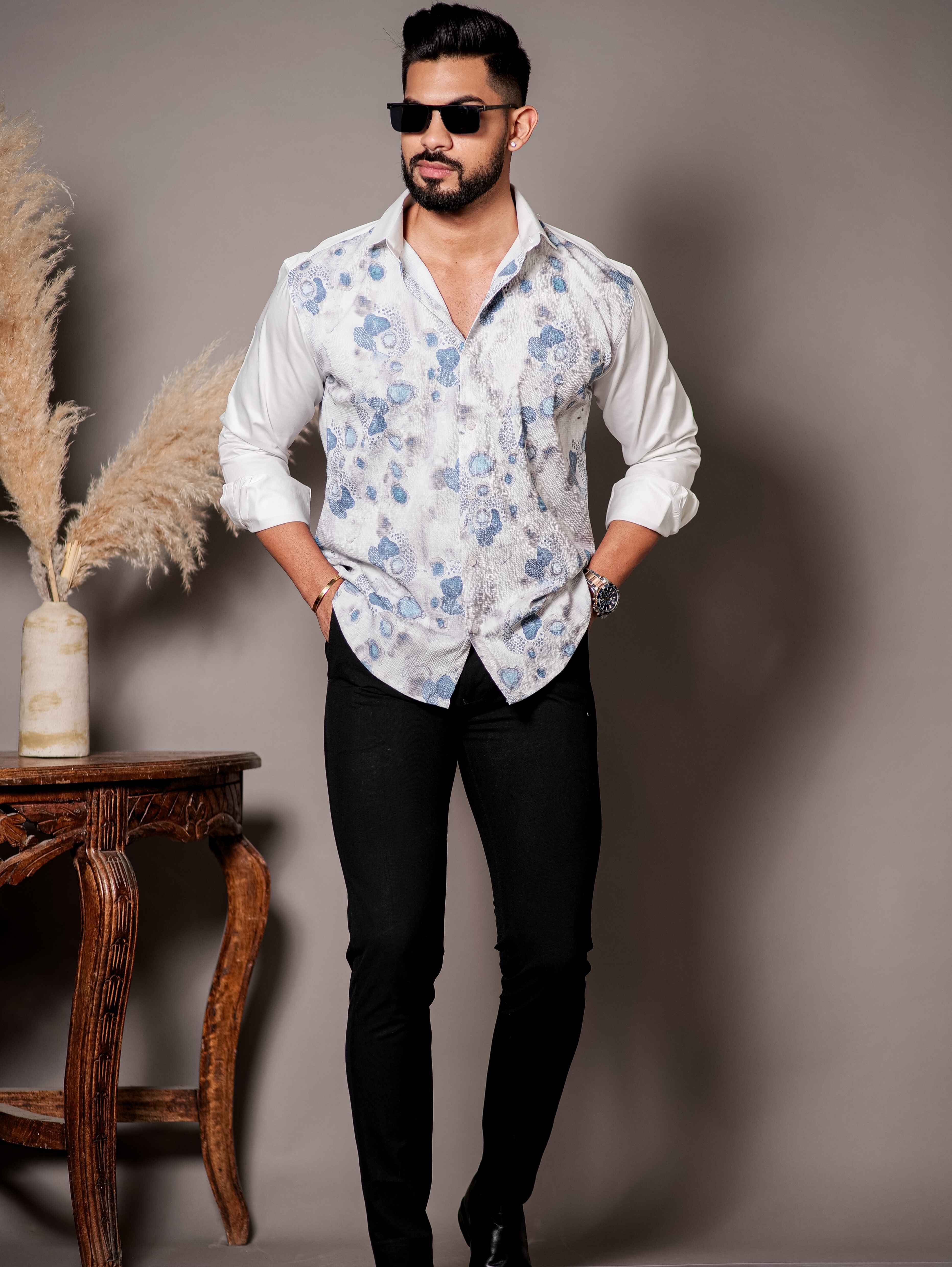 White Print Premium Shirt