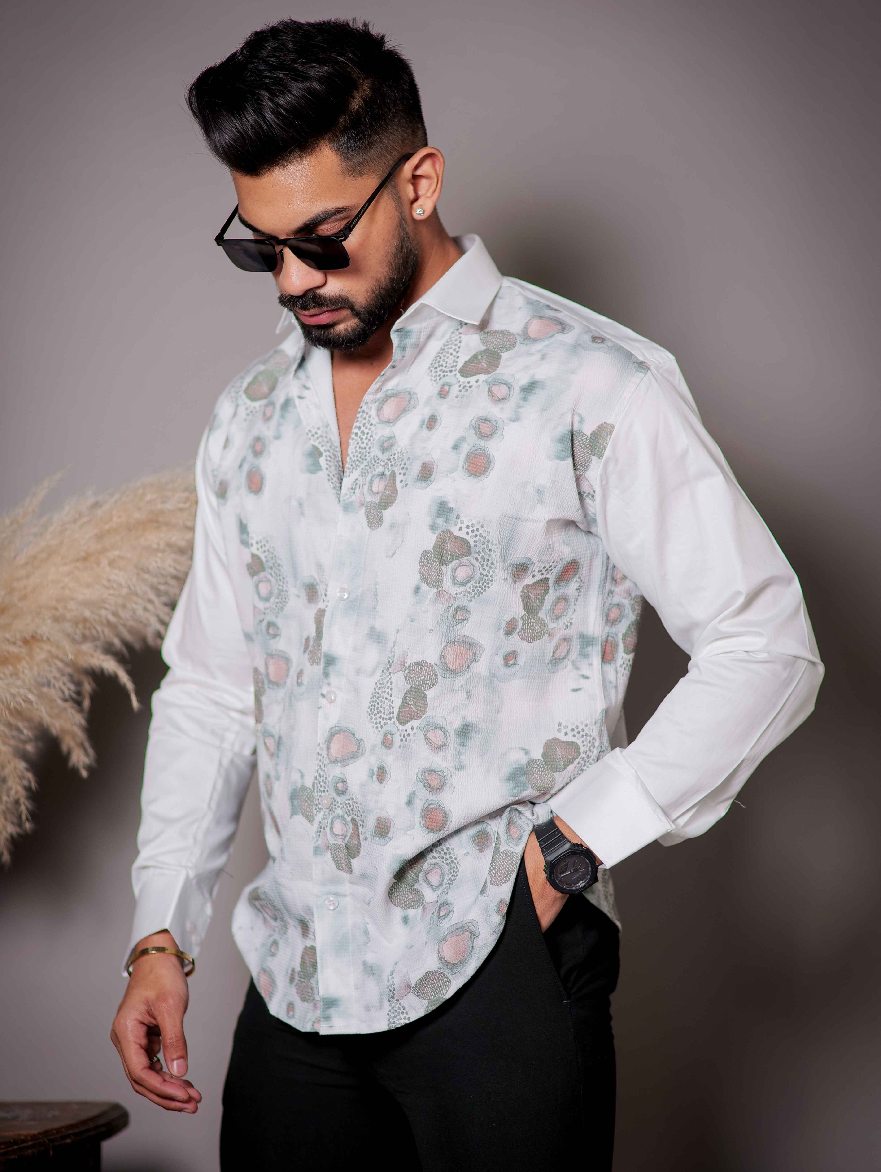 White Print Premium Shirt