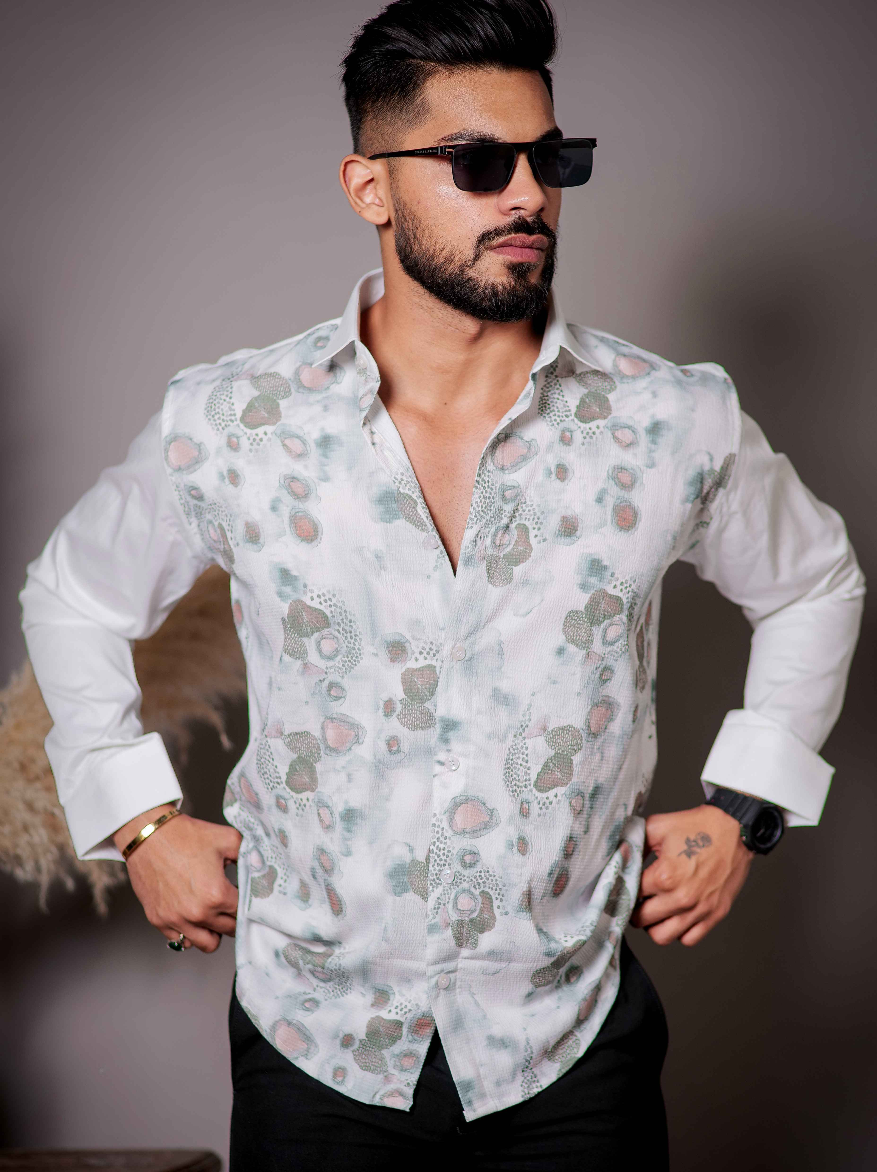 White Print Premium Shirt