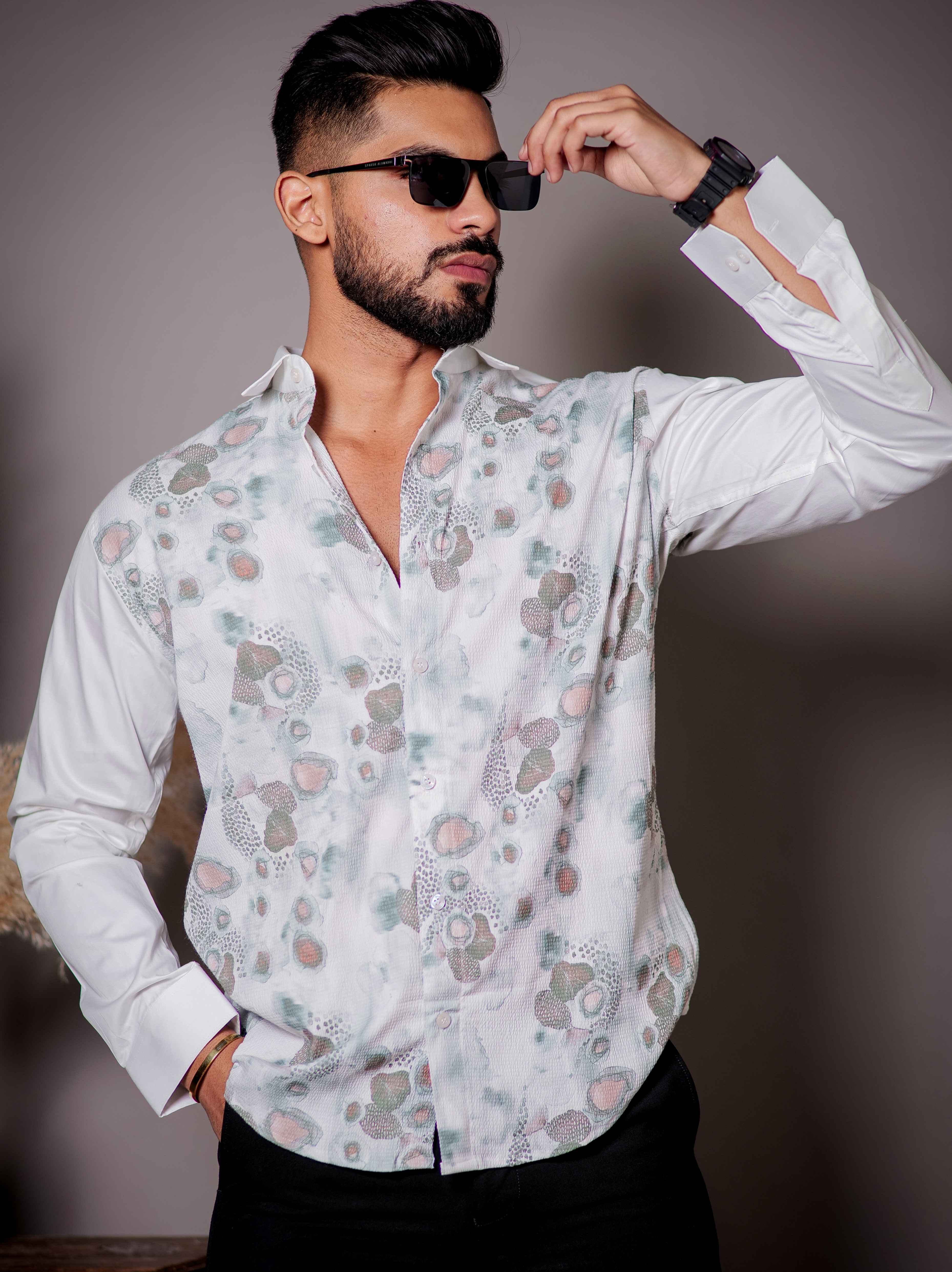White Print Premium Shirt
