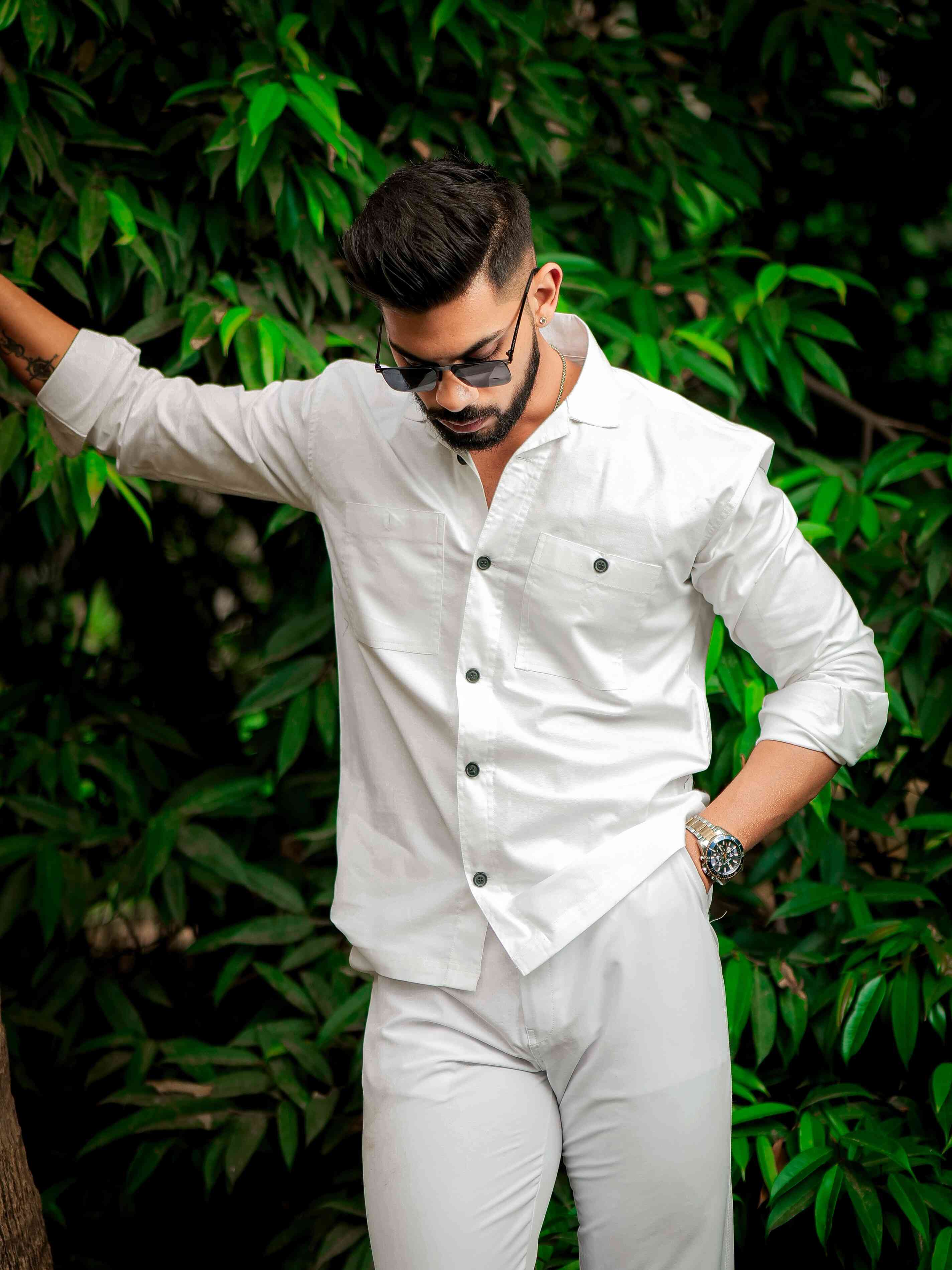 White Oxford Cotton Over Shirt