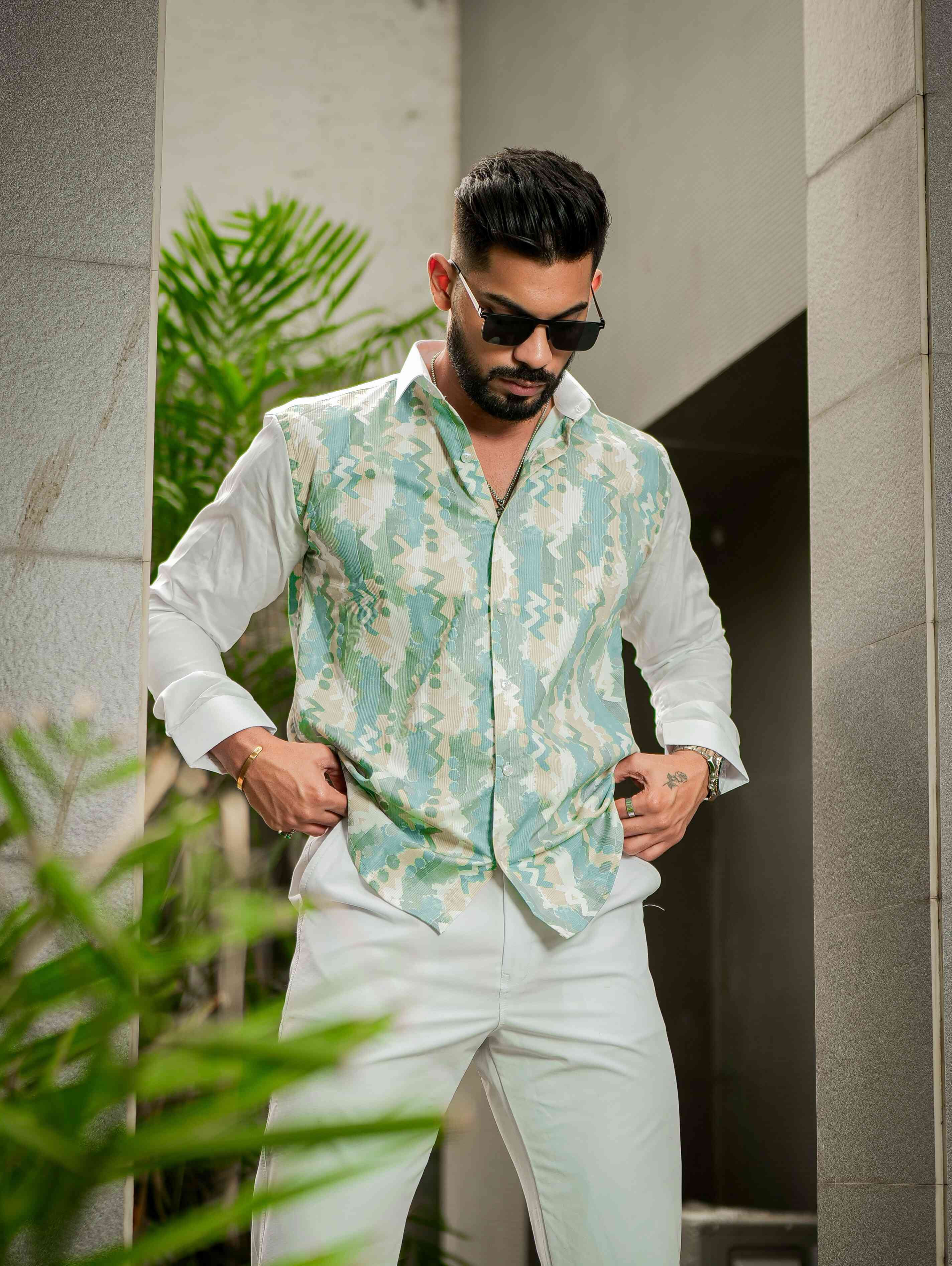 White Print Premium Shirt