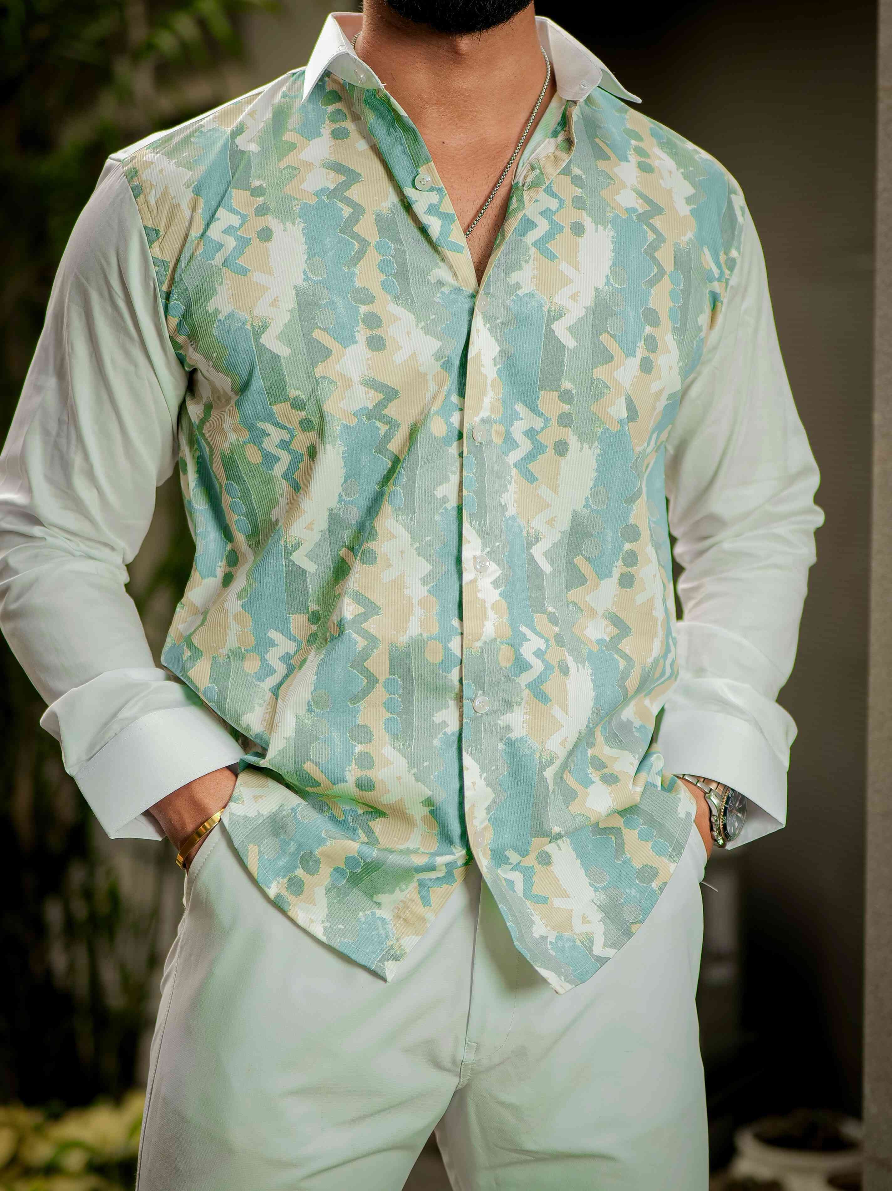White Print Premium Shirt