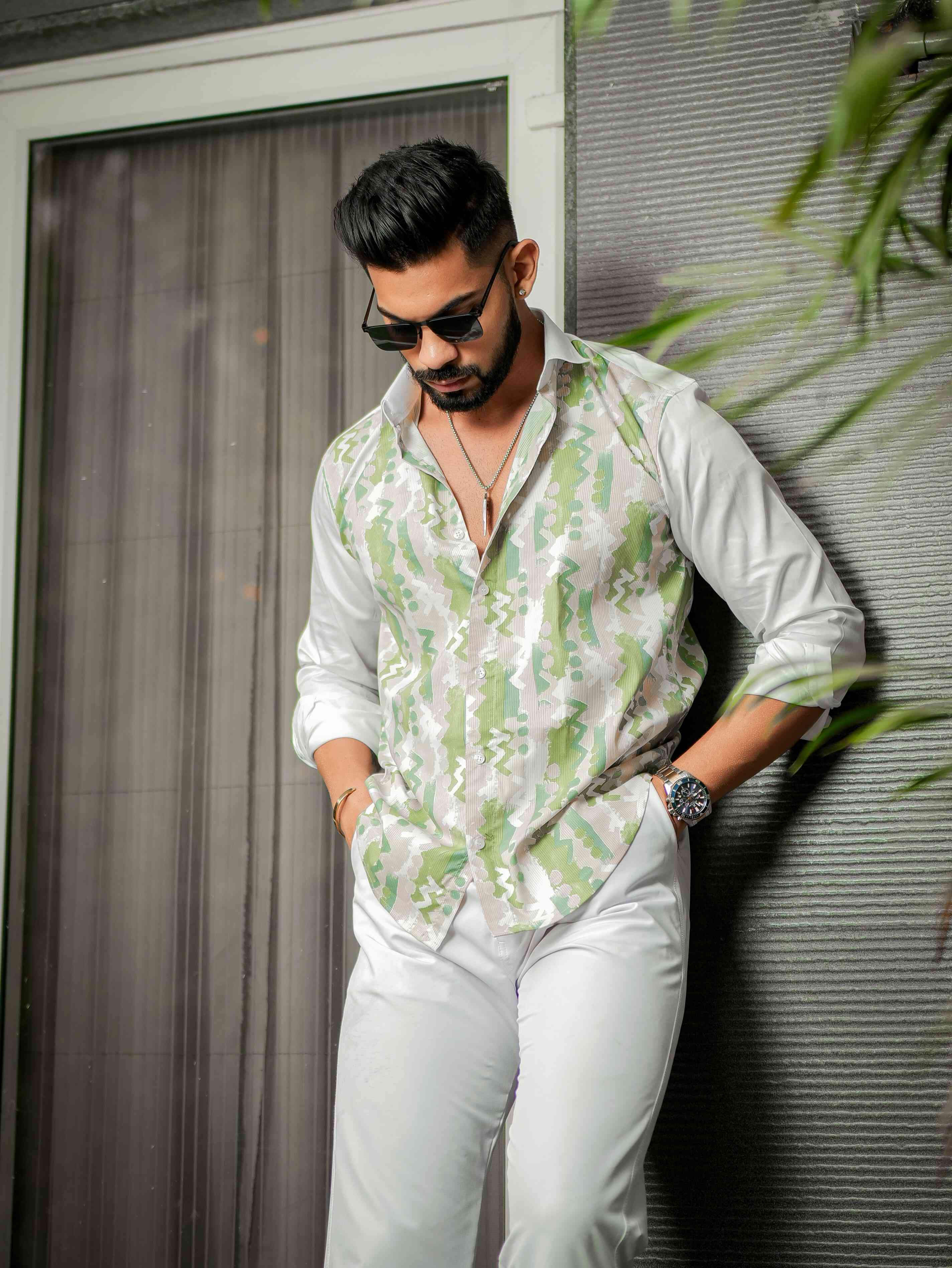 White Print Premium Shirt
