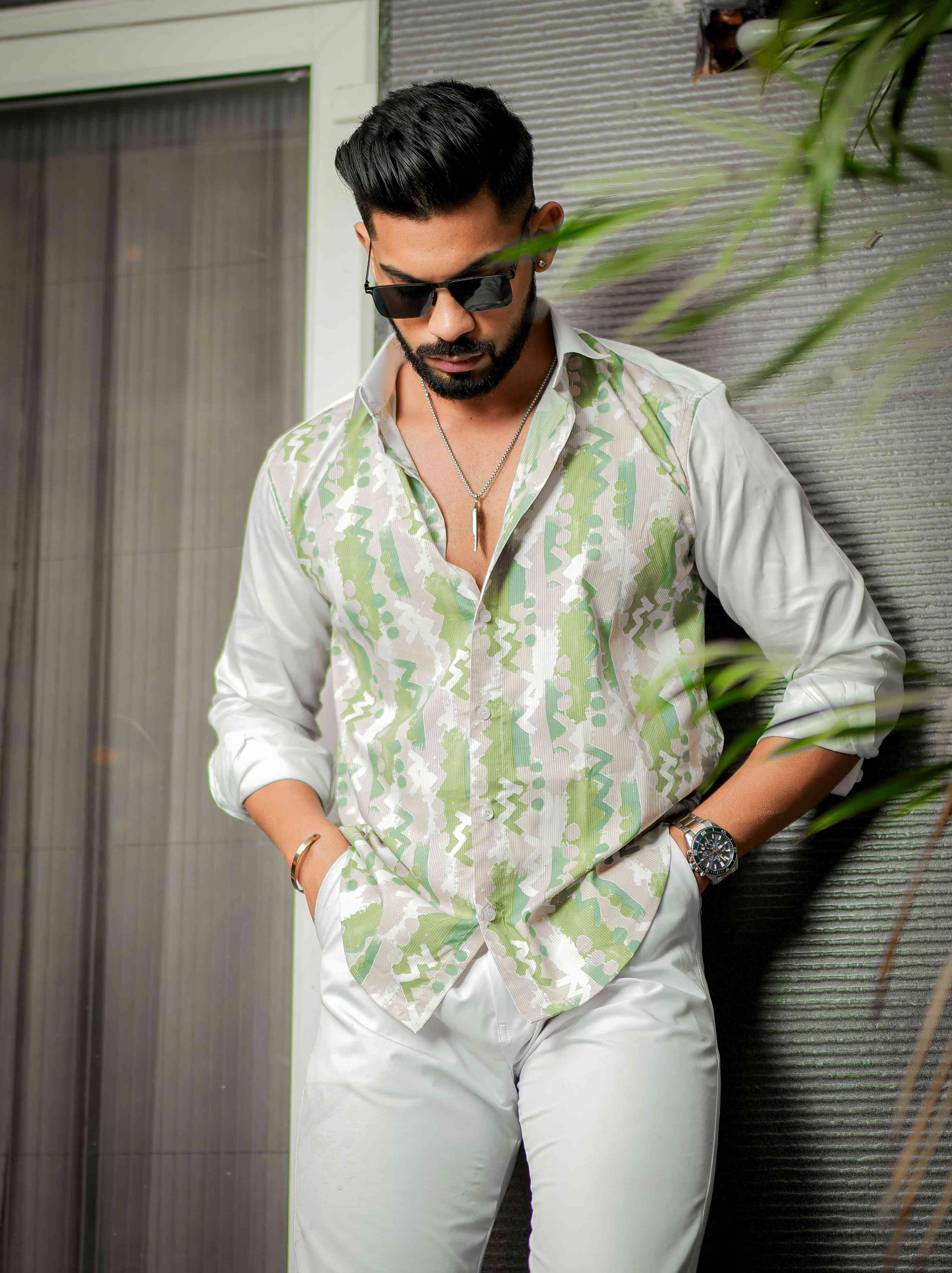 White Print Premium Shirt