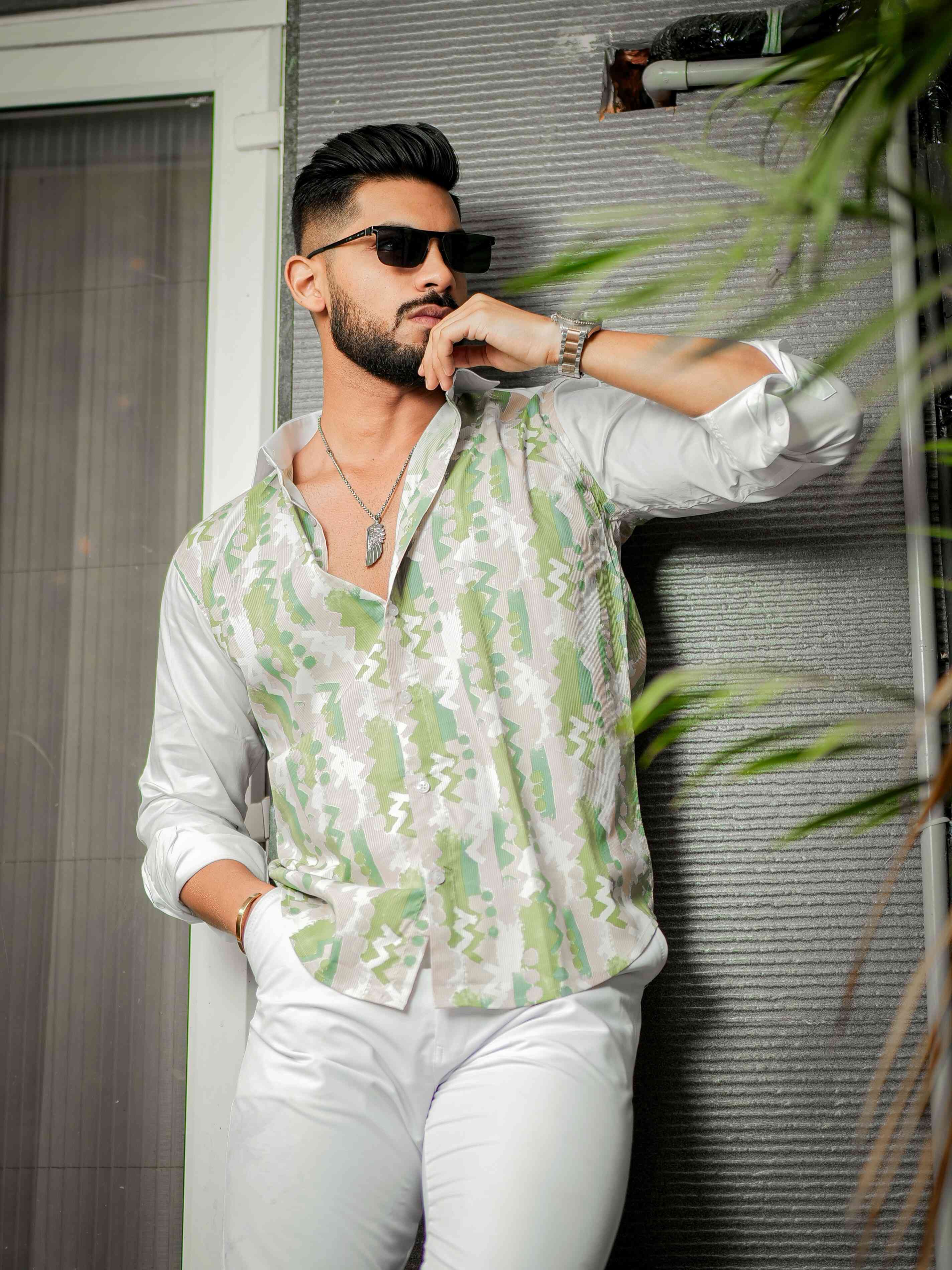 White Print Premium Shirt
