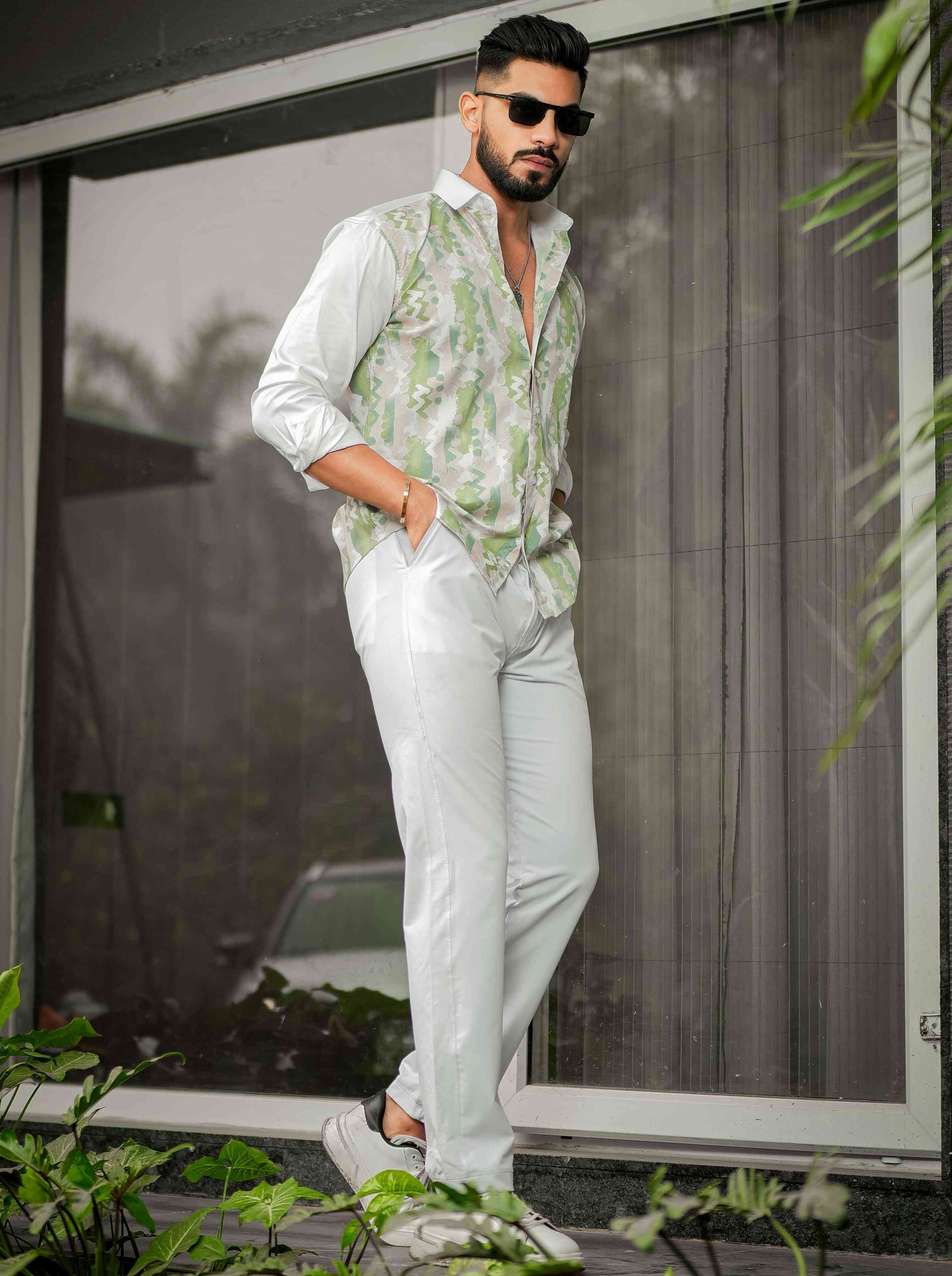 White Print Premium Shirt