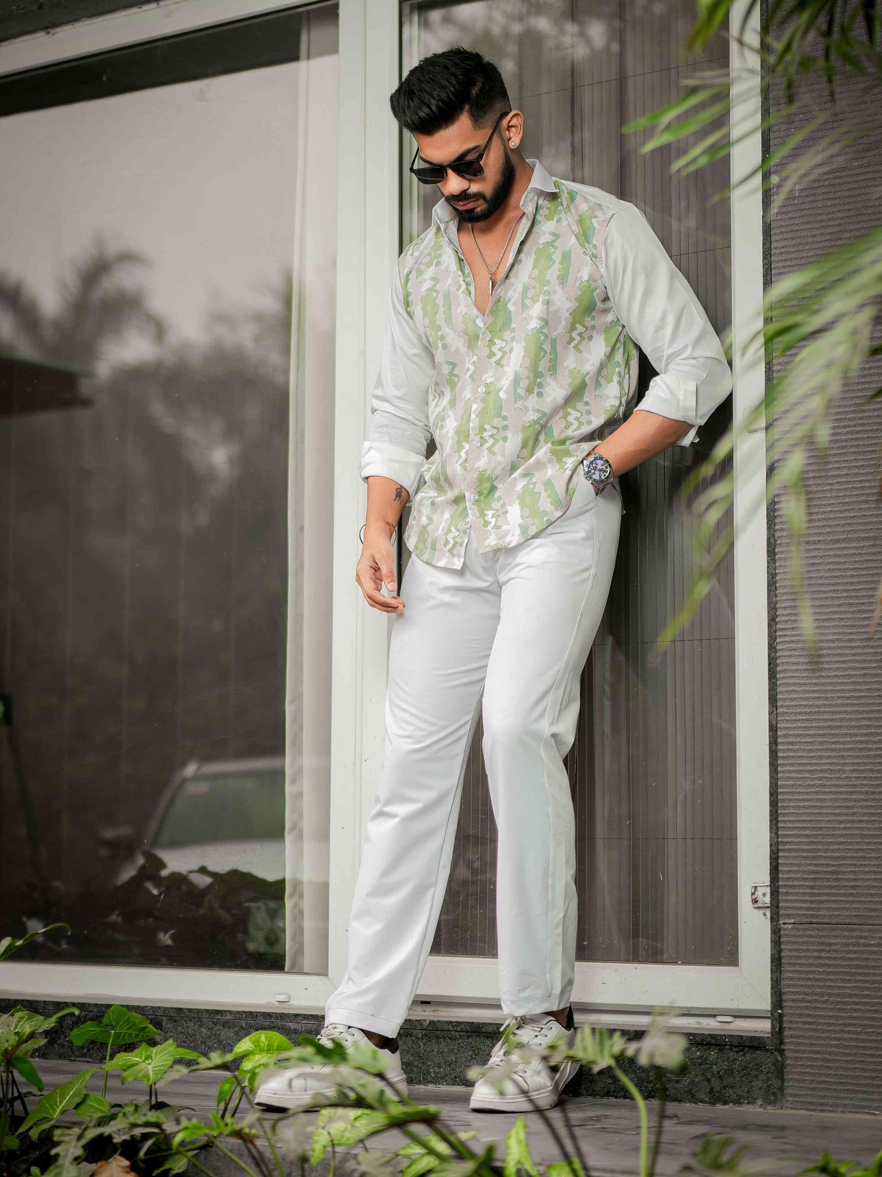 White Print Premium Shirt
