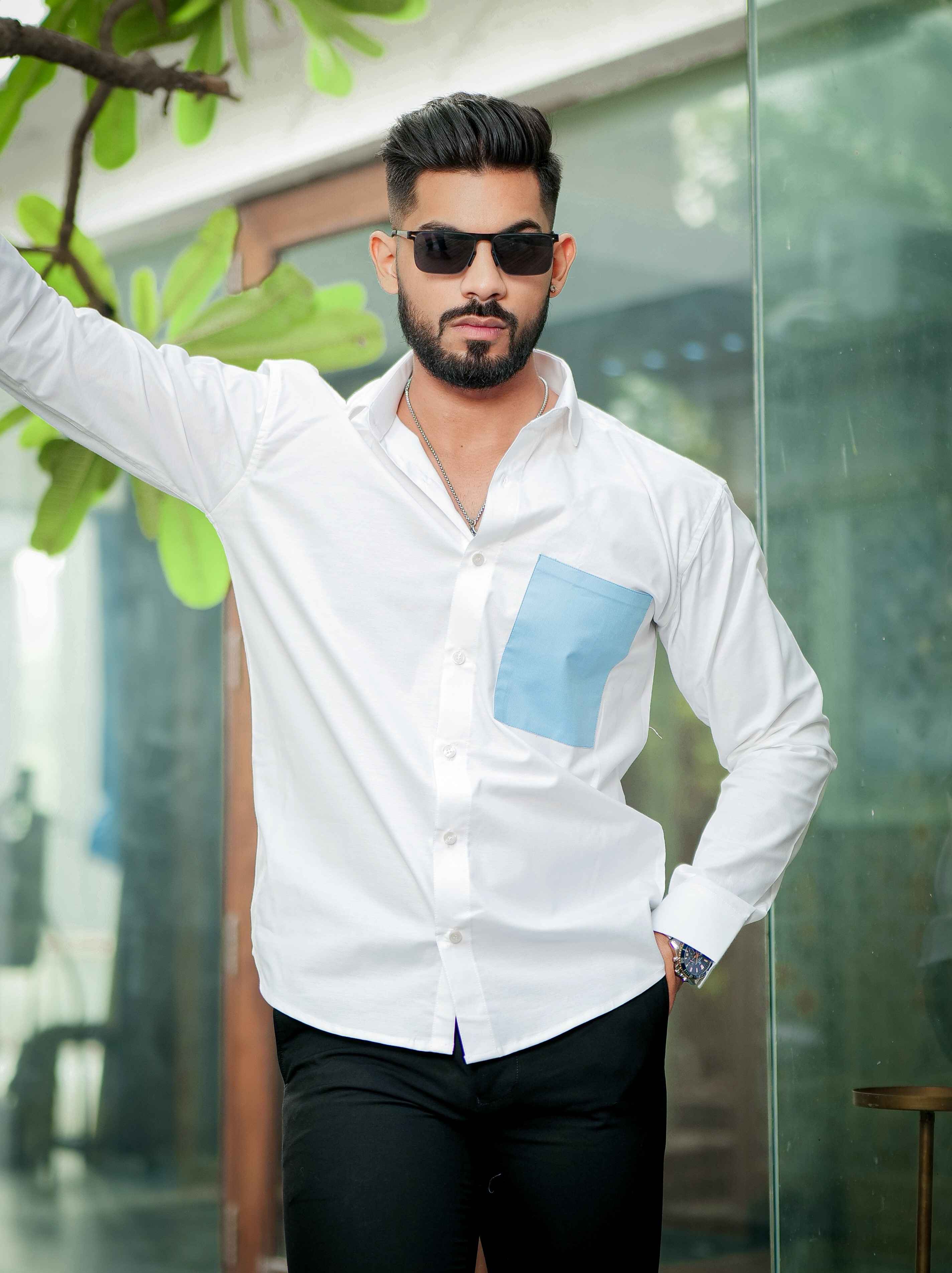 White Oxford Cotton Designer Shirt
