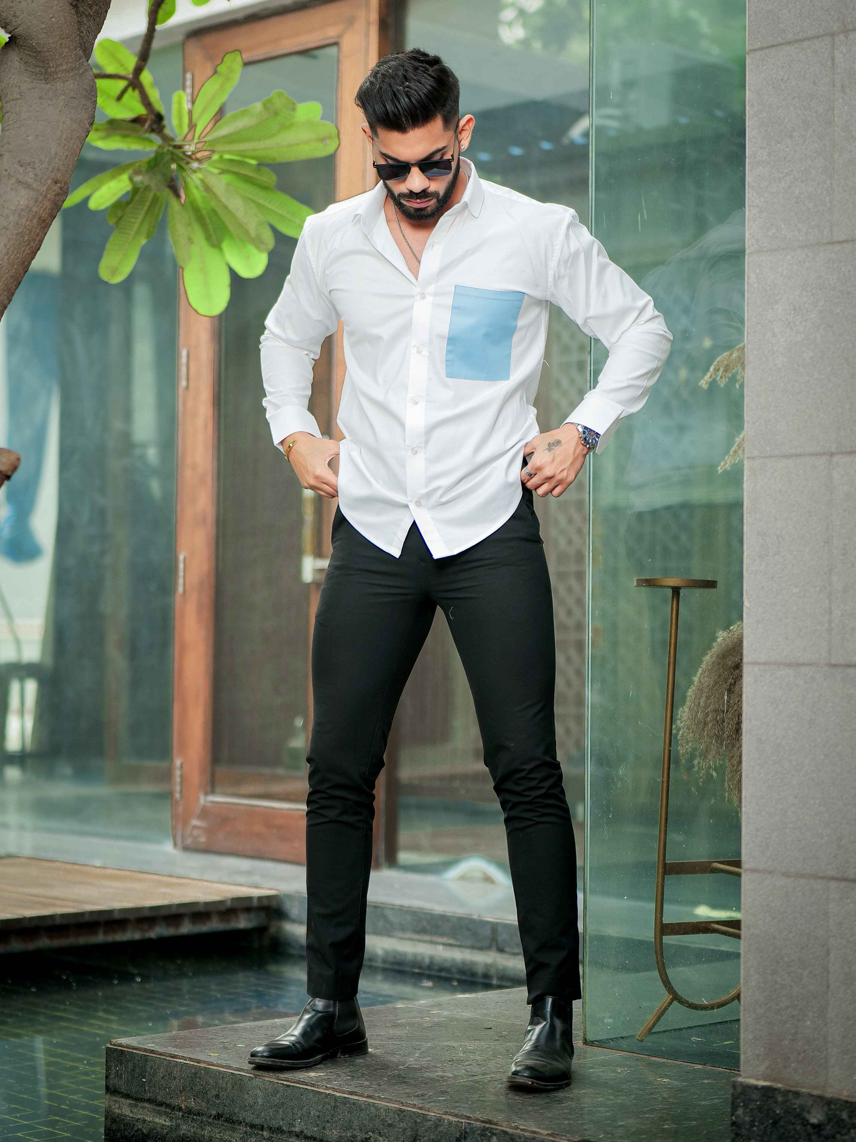 White Oxford Cotton Designer Shirt