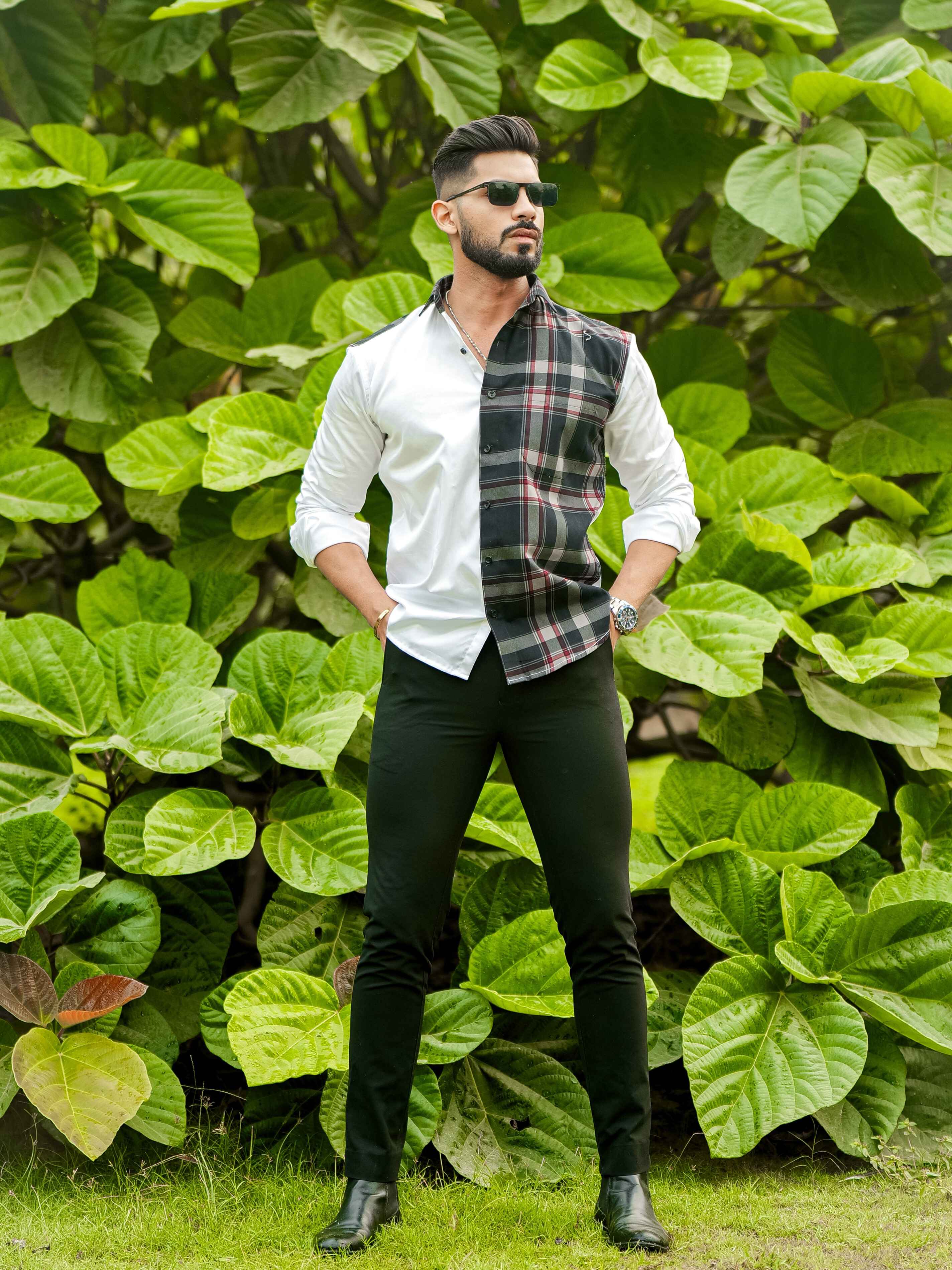 White Satin Cotton Designer Shirt