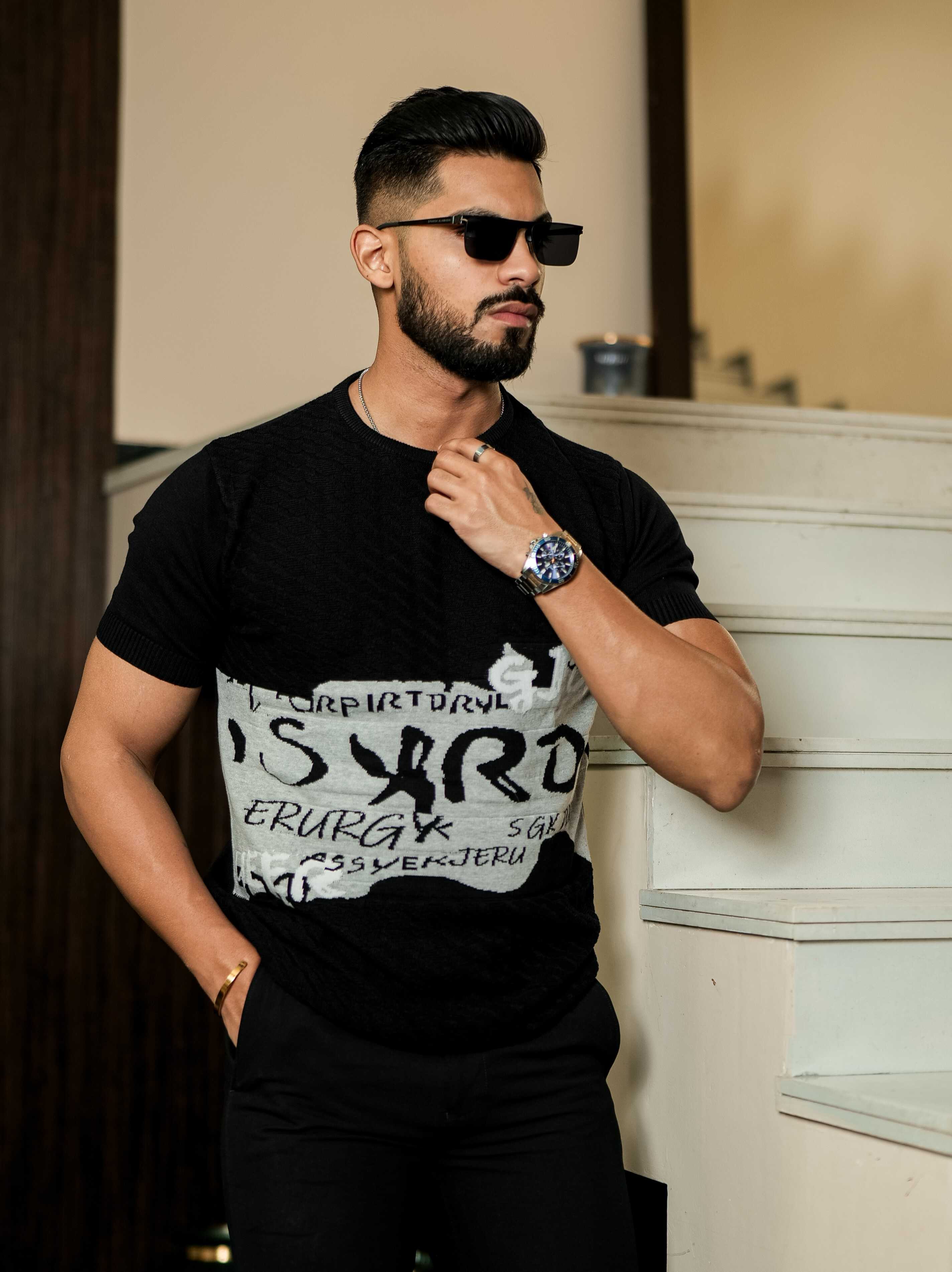 Black Cotton Half Sleeve Premium T Shirt – The Foomer