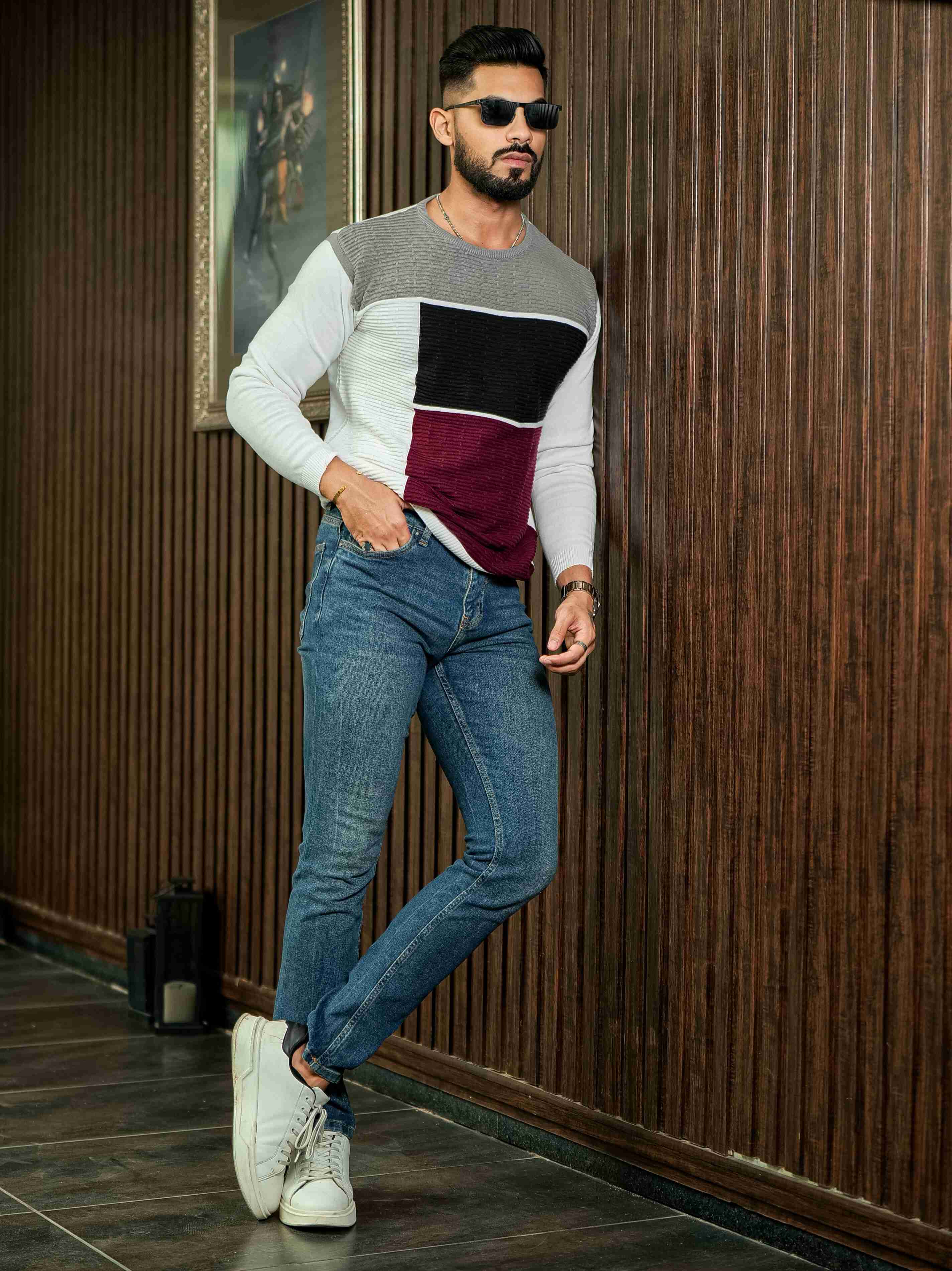 White Cotton Full Sleeve Premium T Shirt