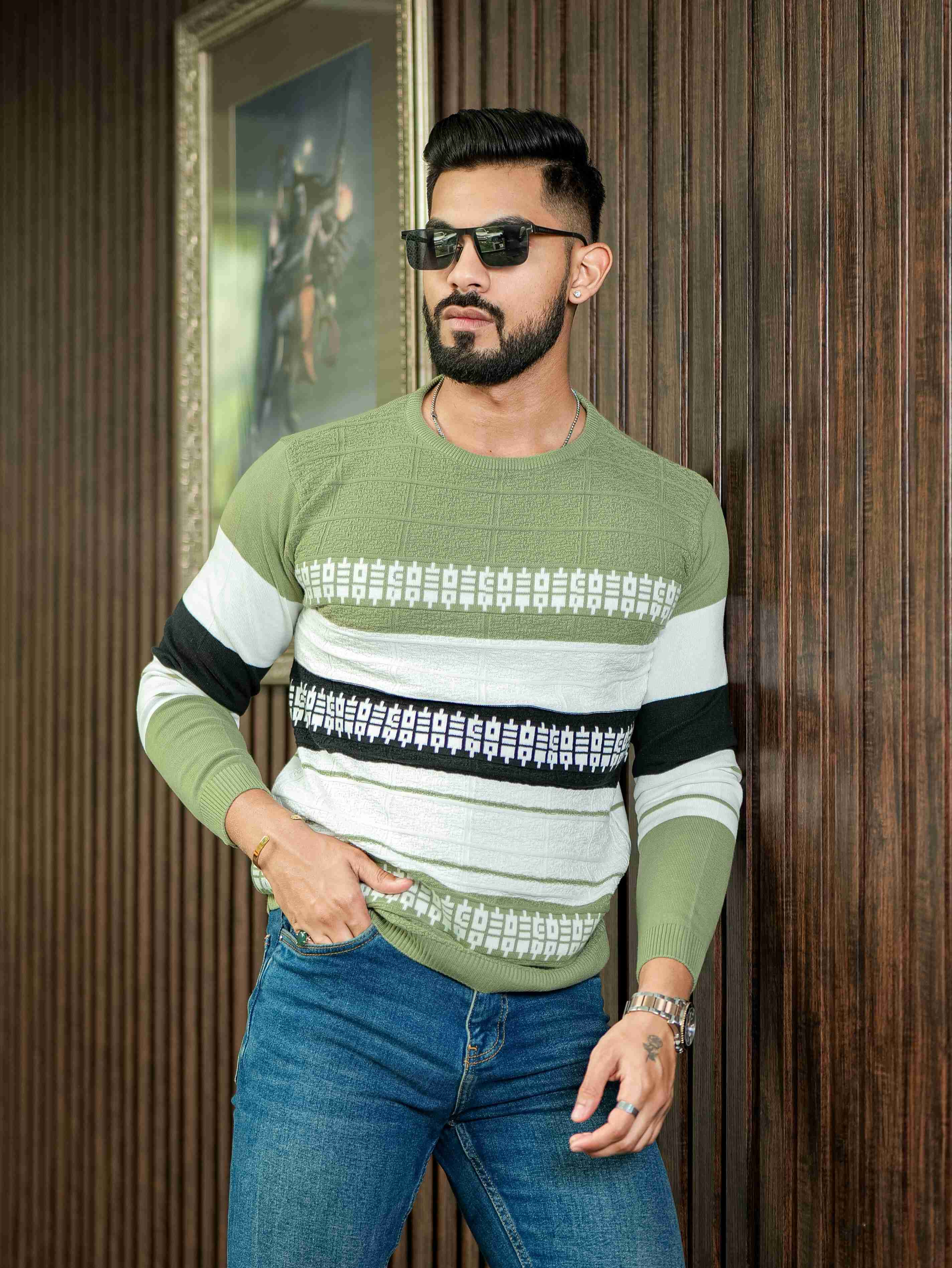 Multi Cotton Full Sleeve T Shirt