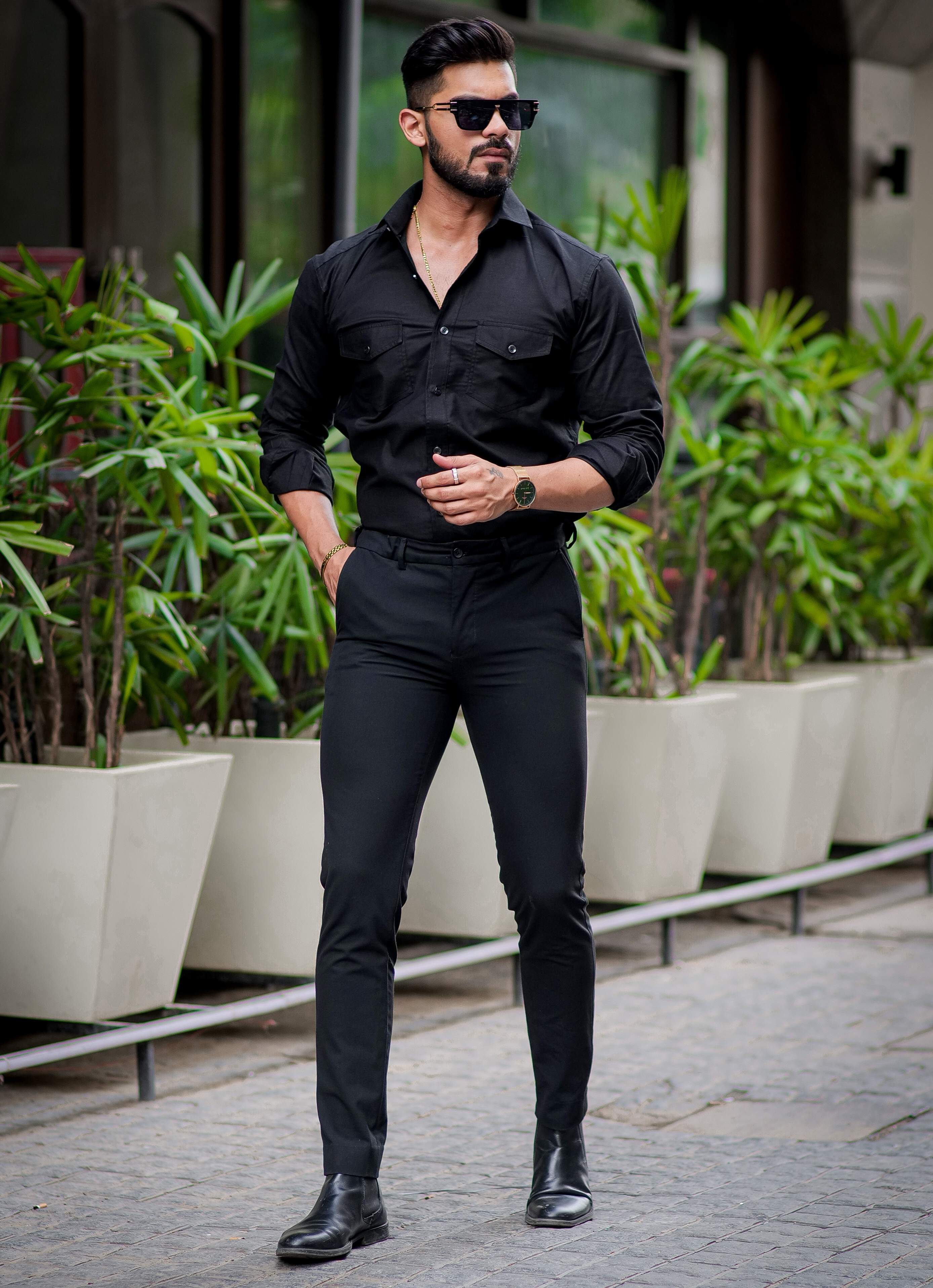 Black Oxford Premium Cotton Over Shirt
