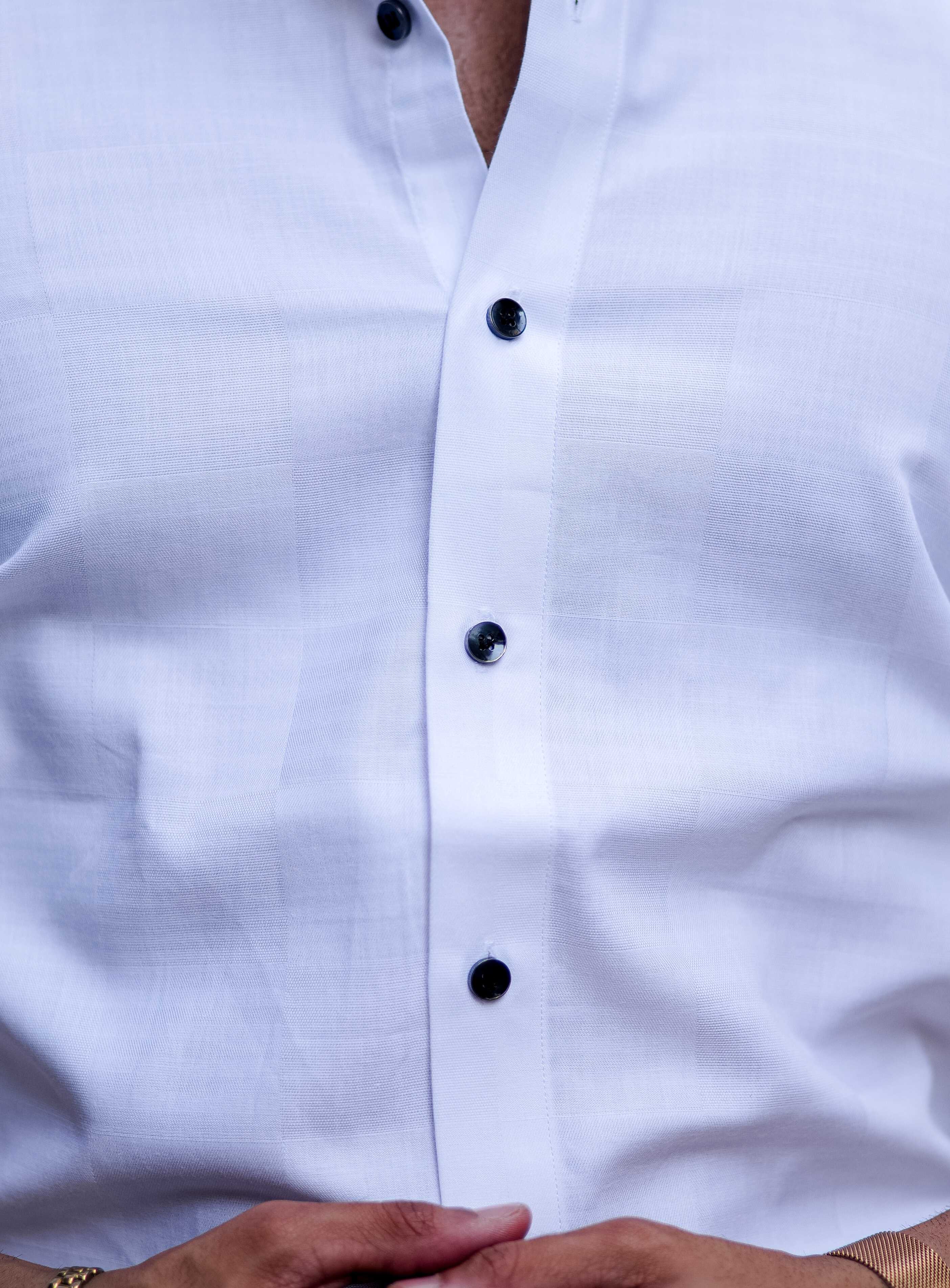 White Texture Premium Cotton Shirt – The Foomer