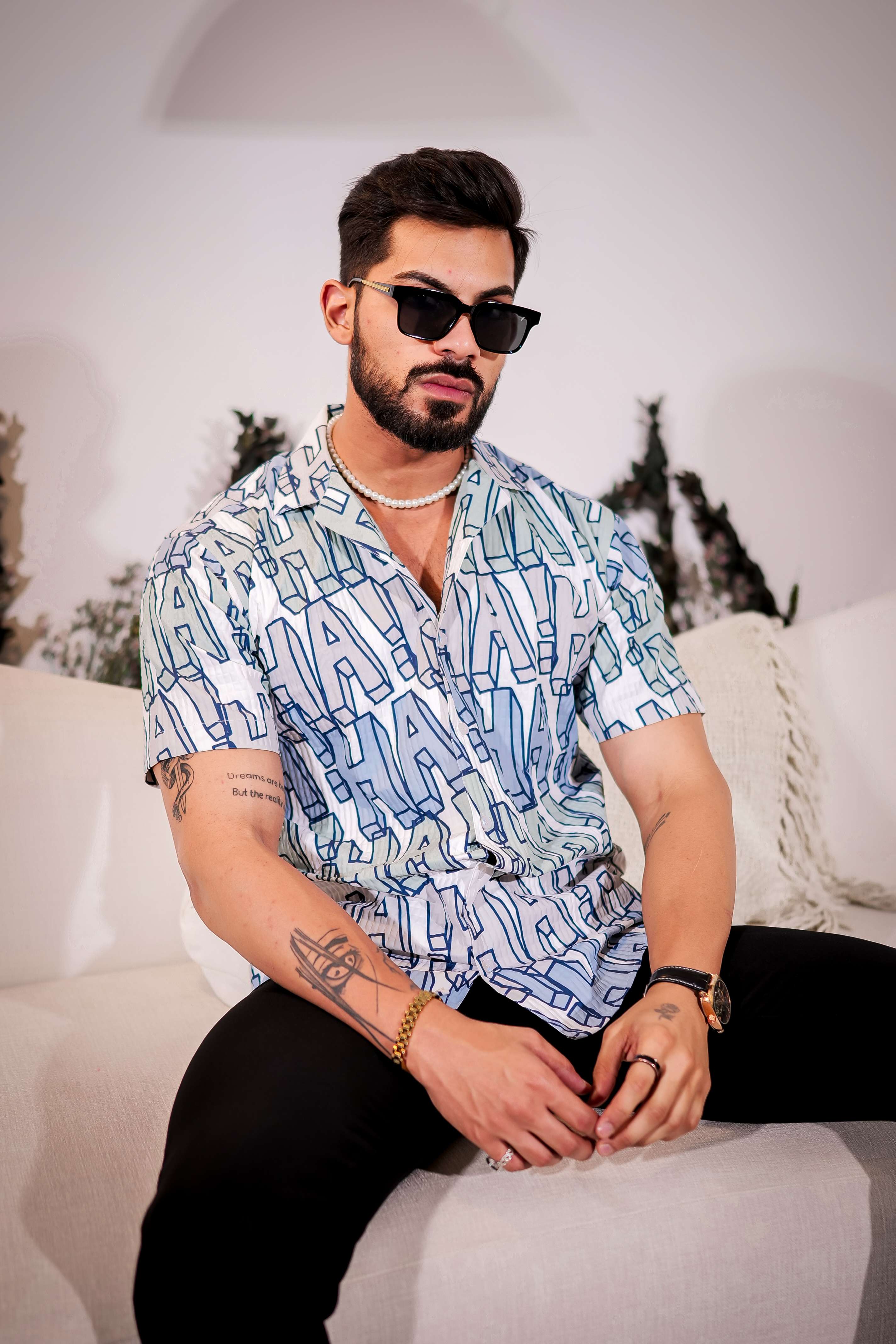 White Half Sleeve Imported Premium Shirt for Men's