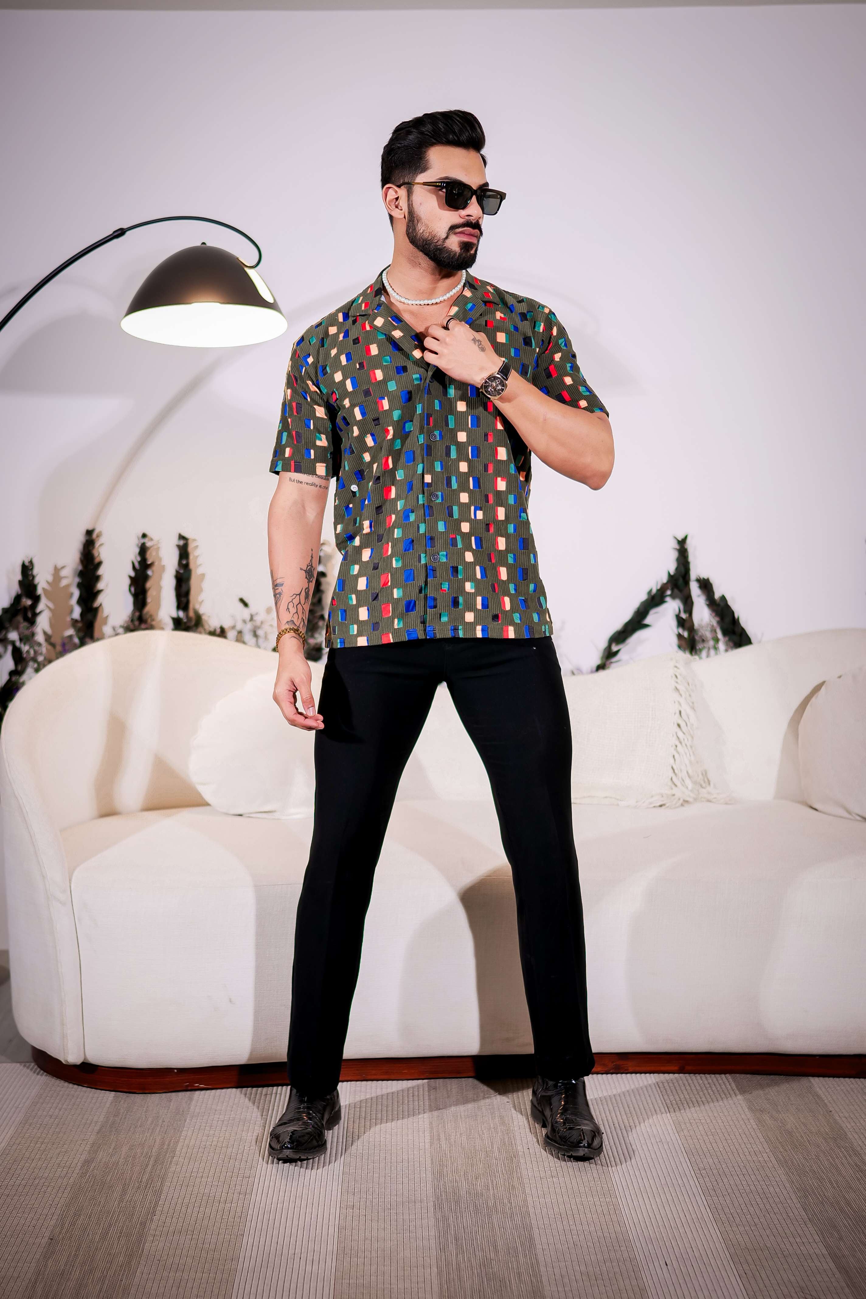 Green Imported Half Sleeve Premium Shirt for Men's