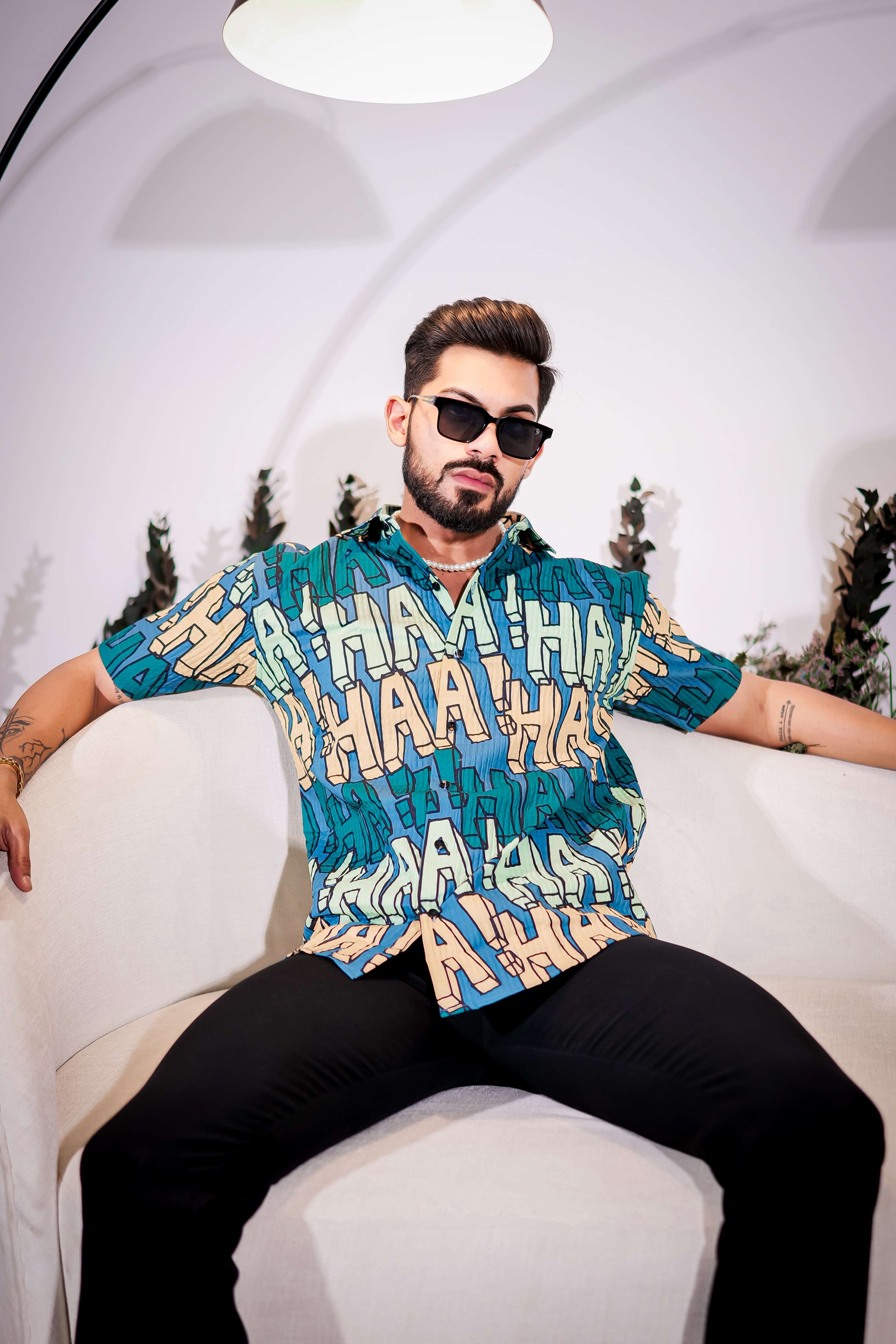 Hippie Blue Half Sleeve Imported Premium Shirt for Men's