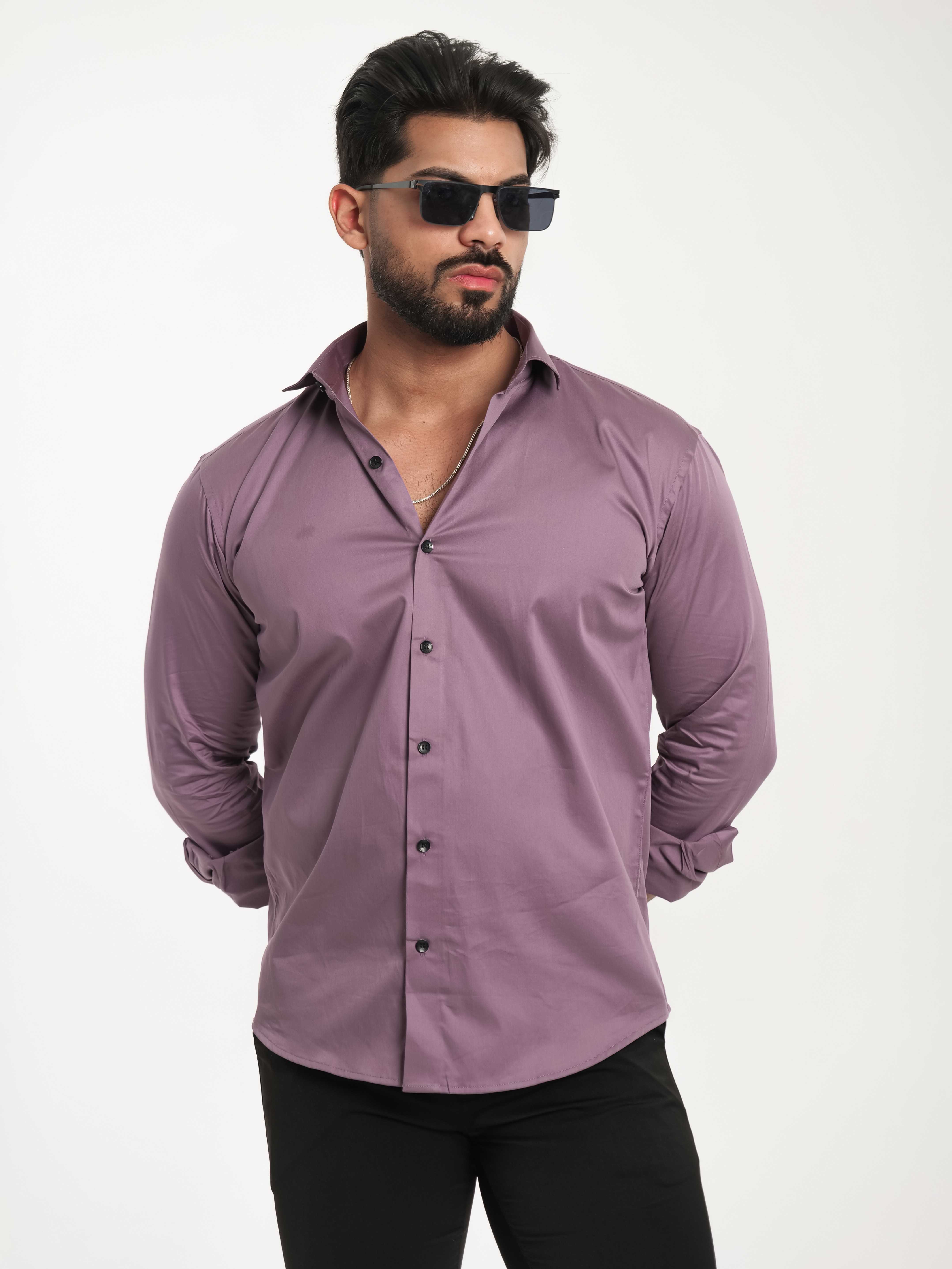 FOOMER FORMY MAGENTA LUXURY SATIN SHIRT FOR MEN'S