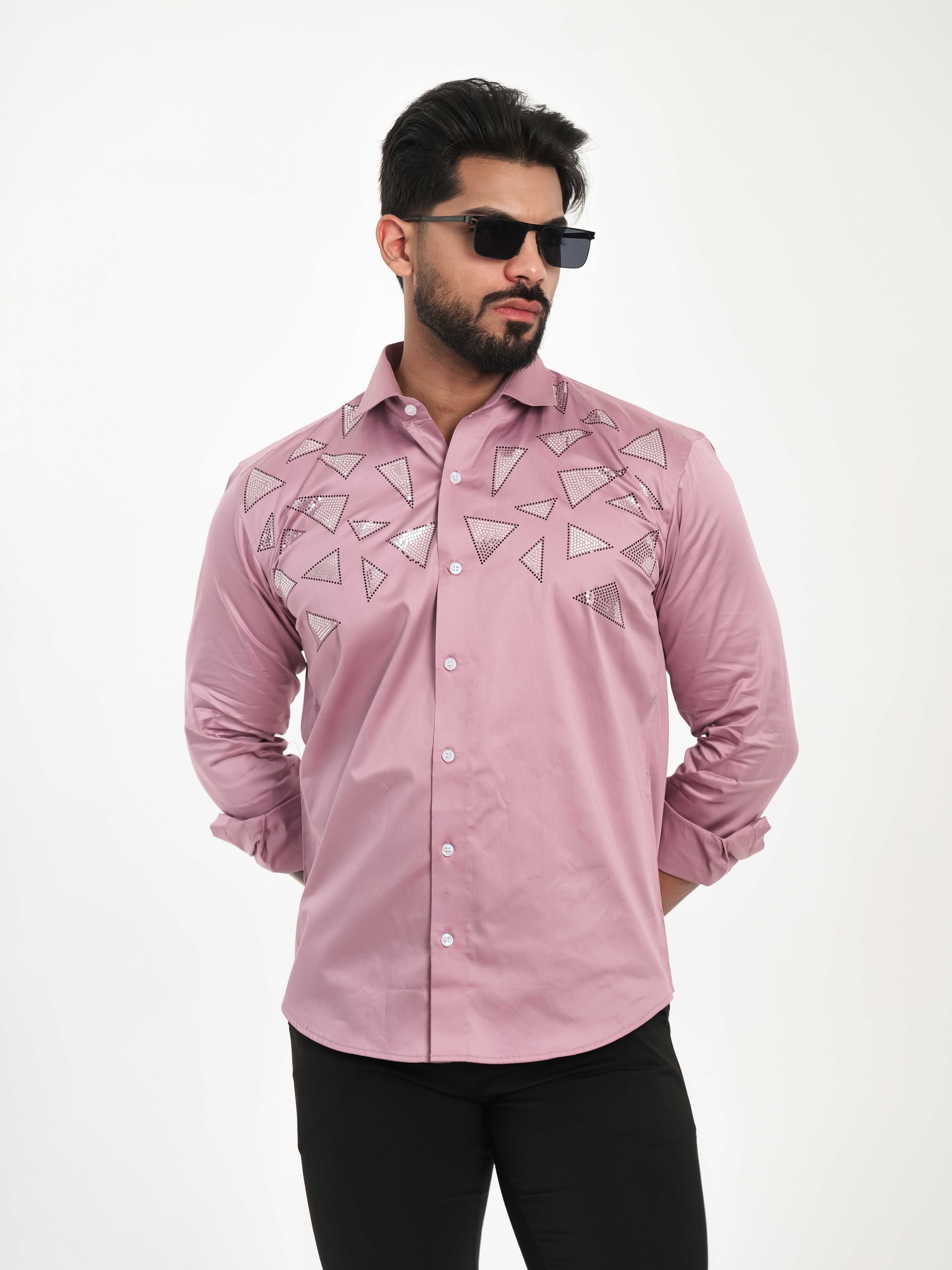 FOOMER PINK SEQUENCE DESIGNER SHIRT FOR MEN'S