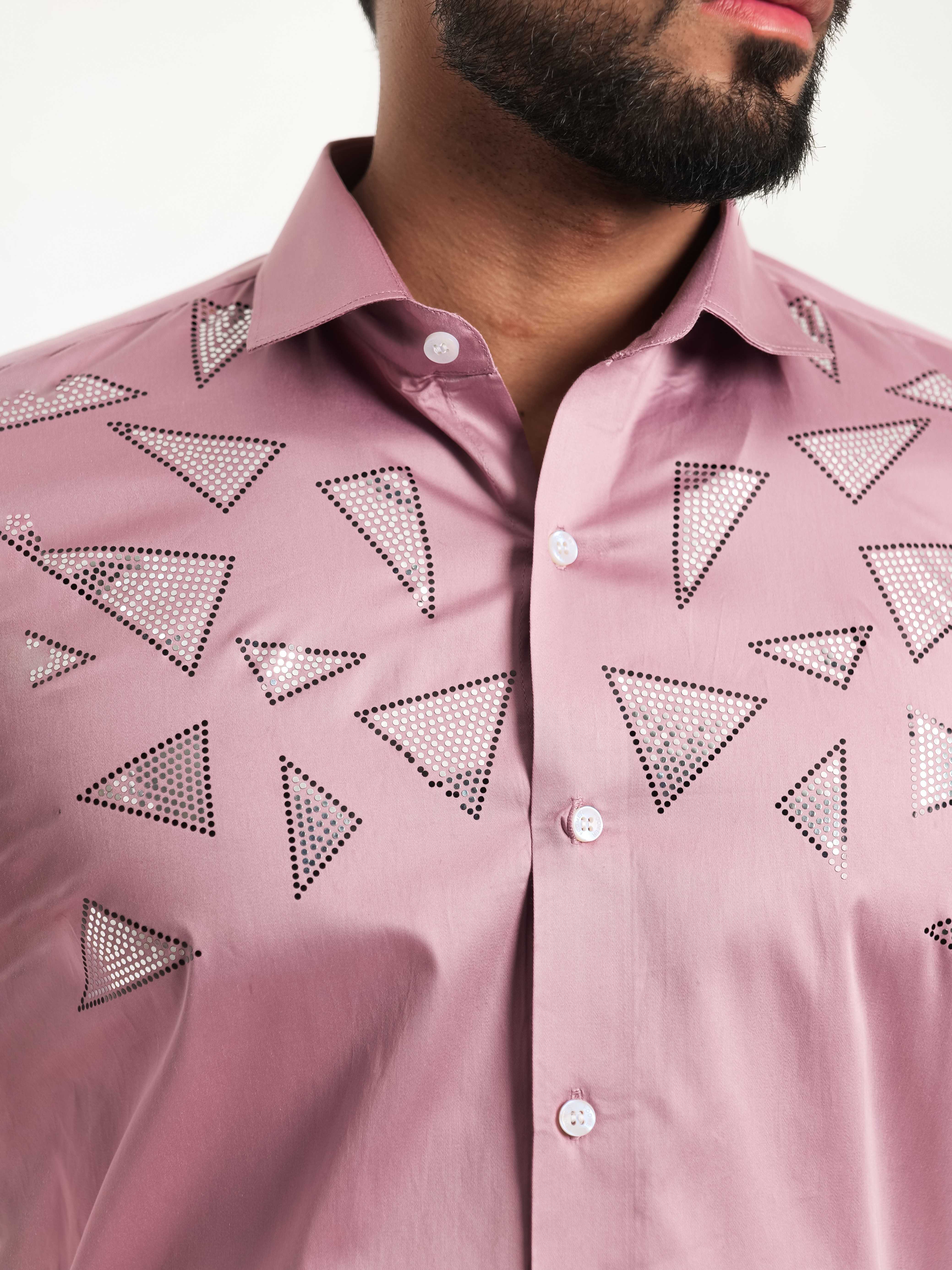 FOOMER PINK SEQUENCE DESIGNER SHIRT FOR MEN'S