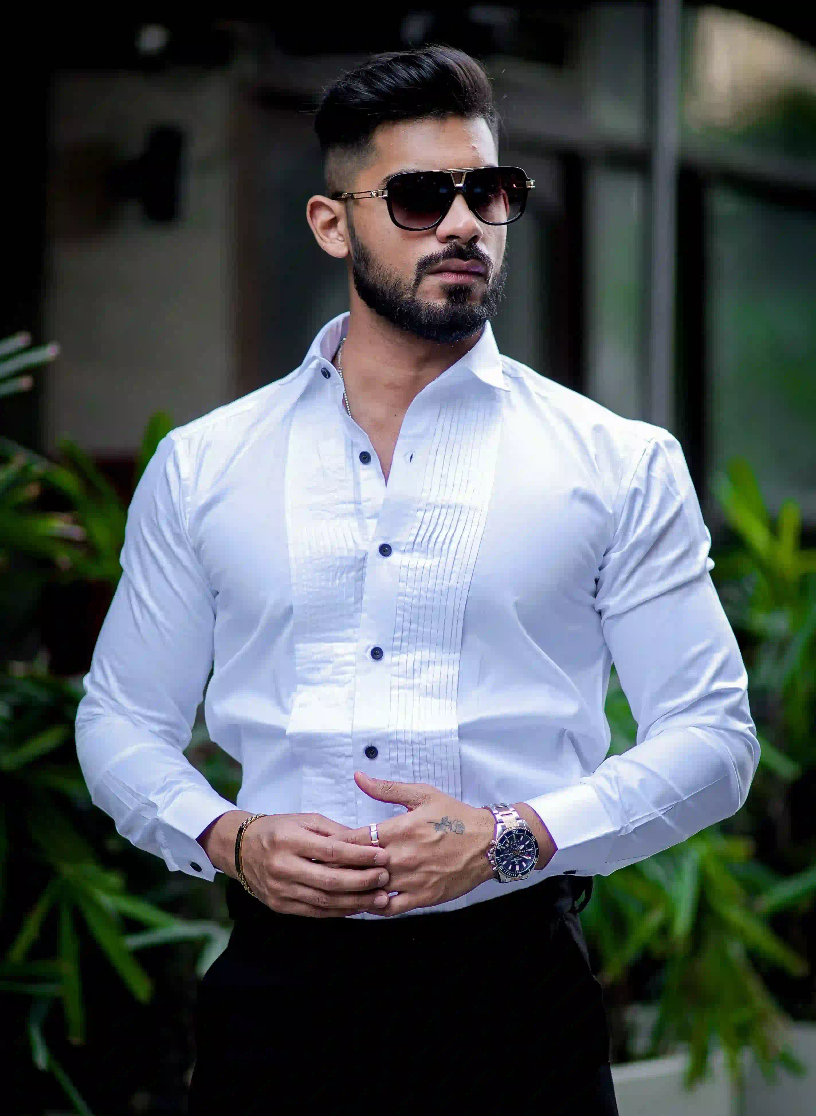 Tuxedo sales shirt pictures