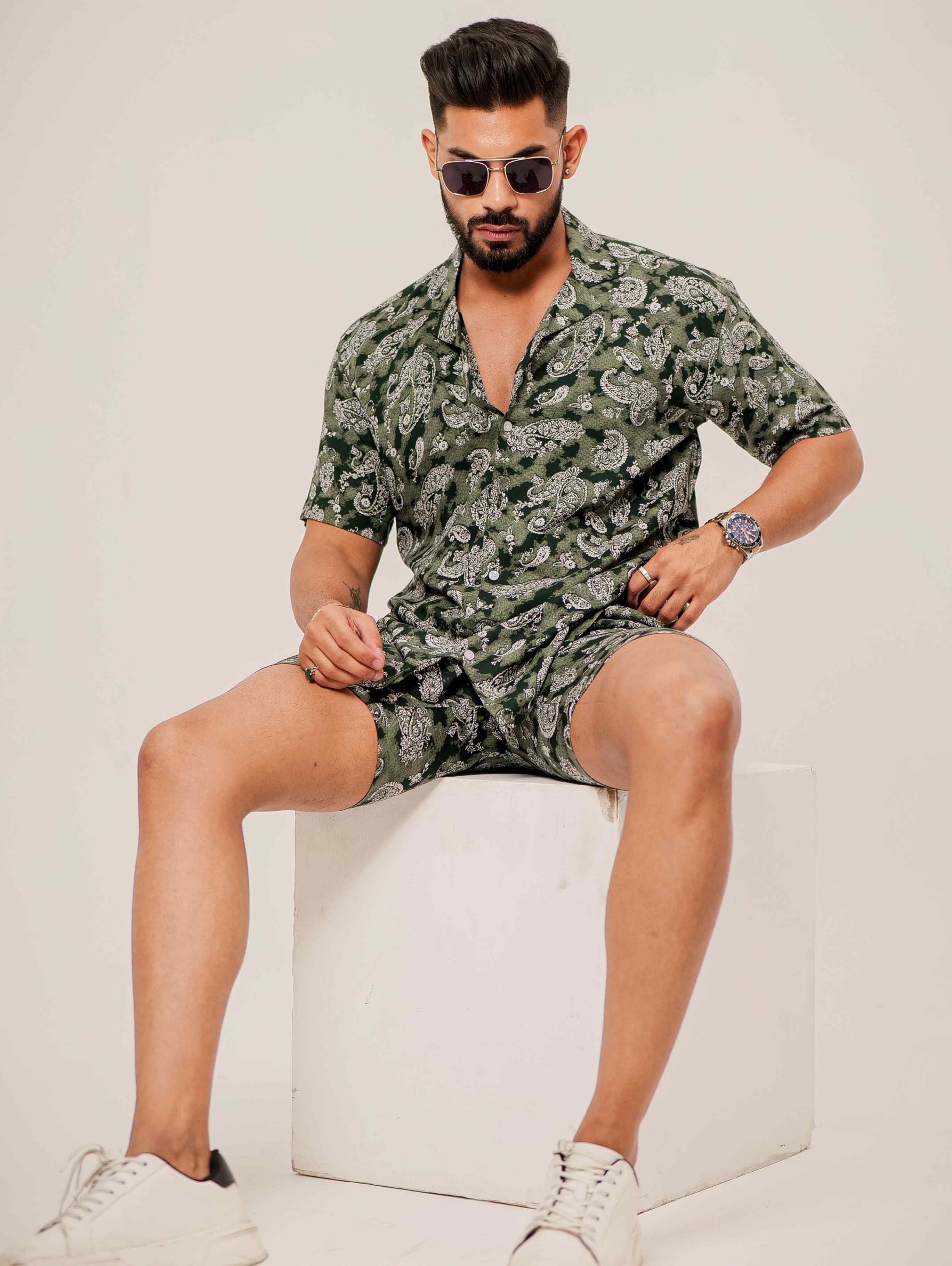 Green Printed Co-Ords Set
