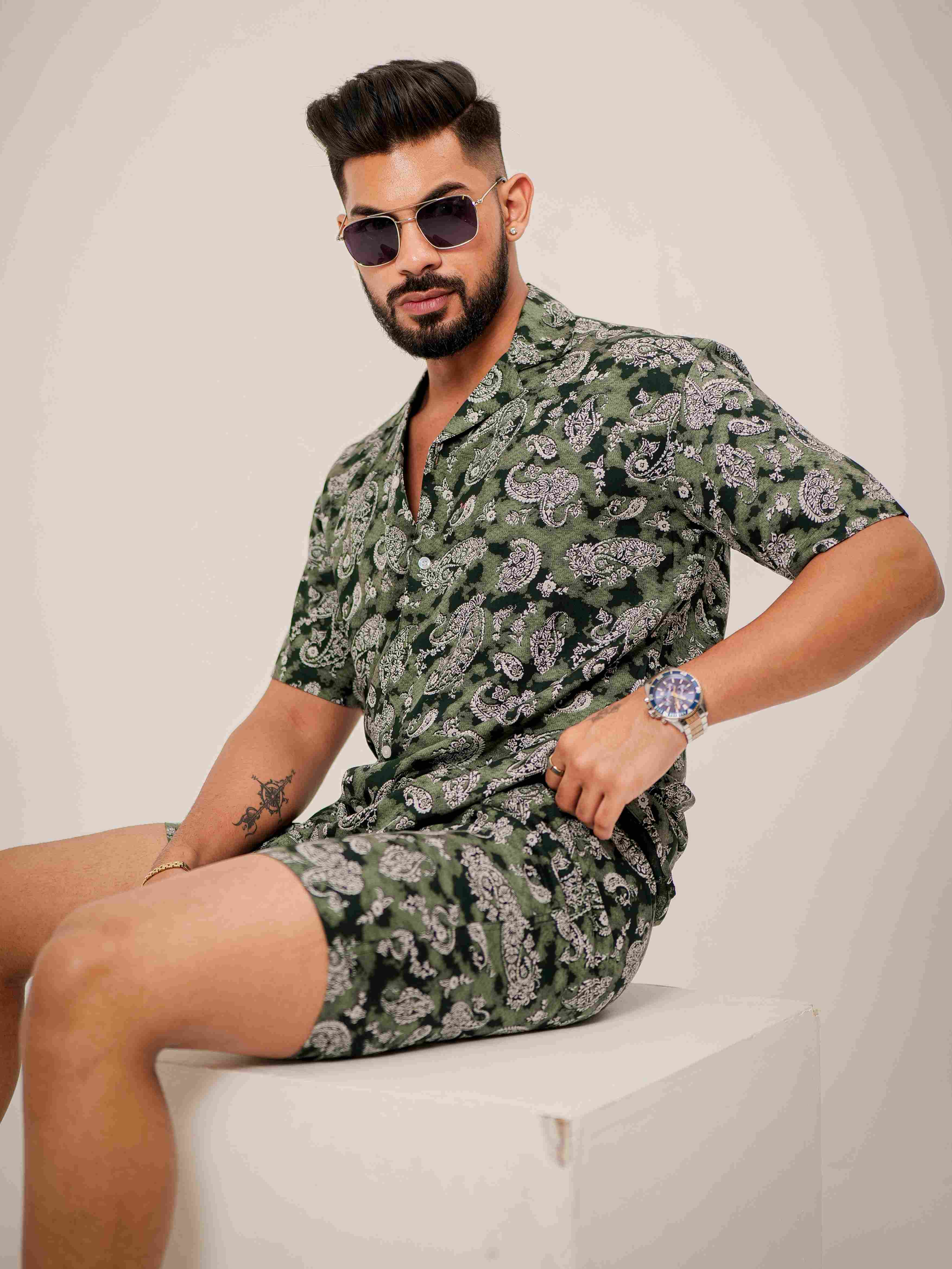 Green Printed Co-Ords Set